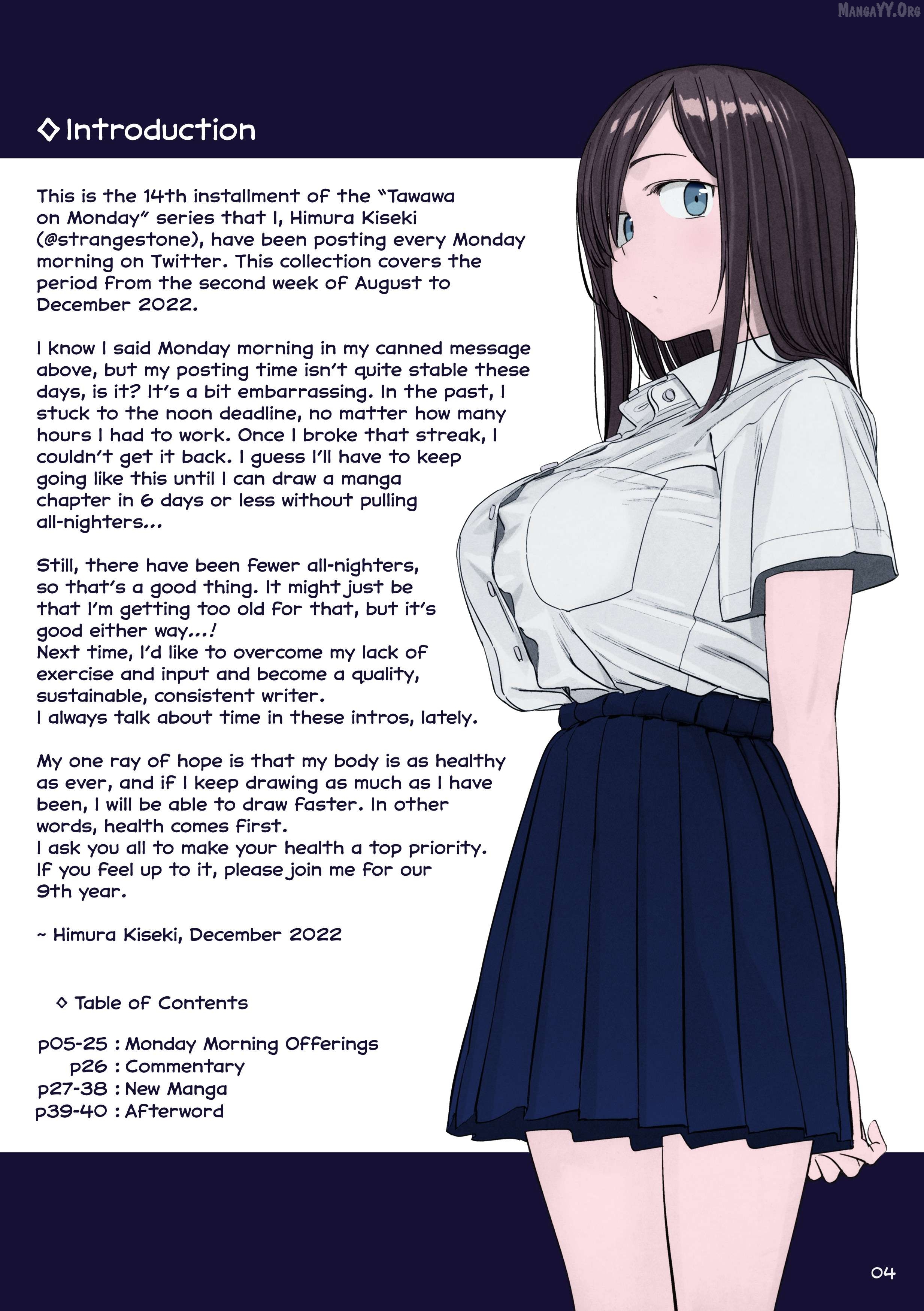 Getsuyoubi No Tawawa (Twitter Webcomic) (Fan Colored) Chapter 44 - page 3