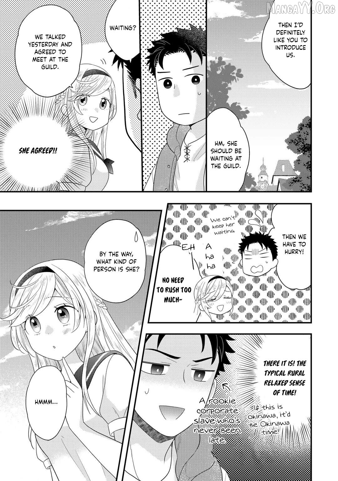 Isekai ni Kita Mitai Dakedo Dousureba Yoi no Darou: Shachiku SE no My Pace Boukenki Chapter 10 - page 18