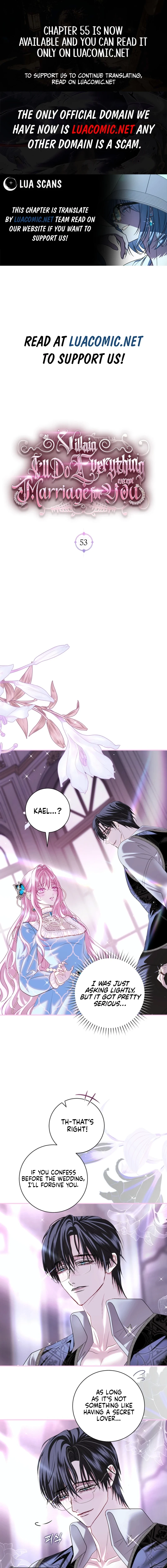 Villain, I’ll Do Everything Except Marriage for You! Chapter 53 - page 1