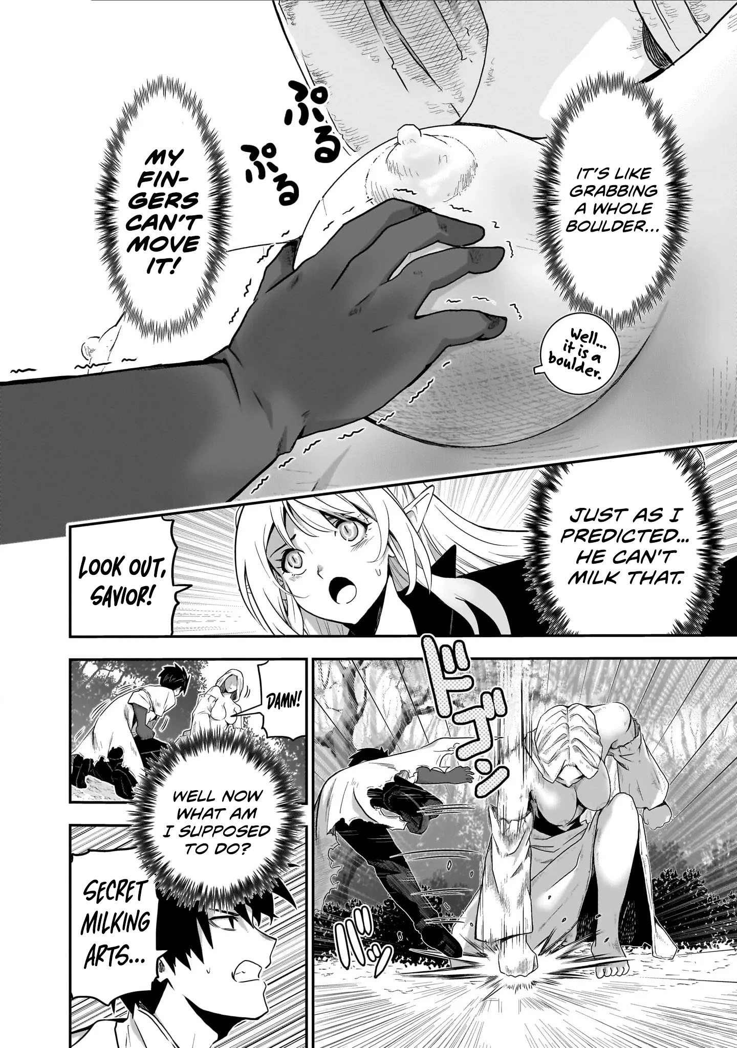 Milk-shibori Hunter no Isekai Sakunyuuki ~Nouka no Saenai Otoko ga Arayuru Shuzoku no Chiku-B o Moteasobi-toriko ni Suru~ Chapter 4 - page 11