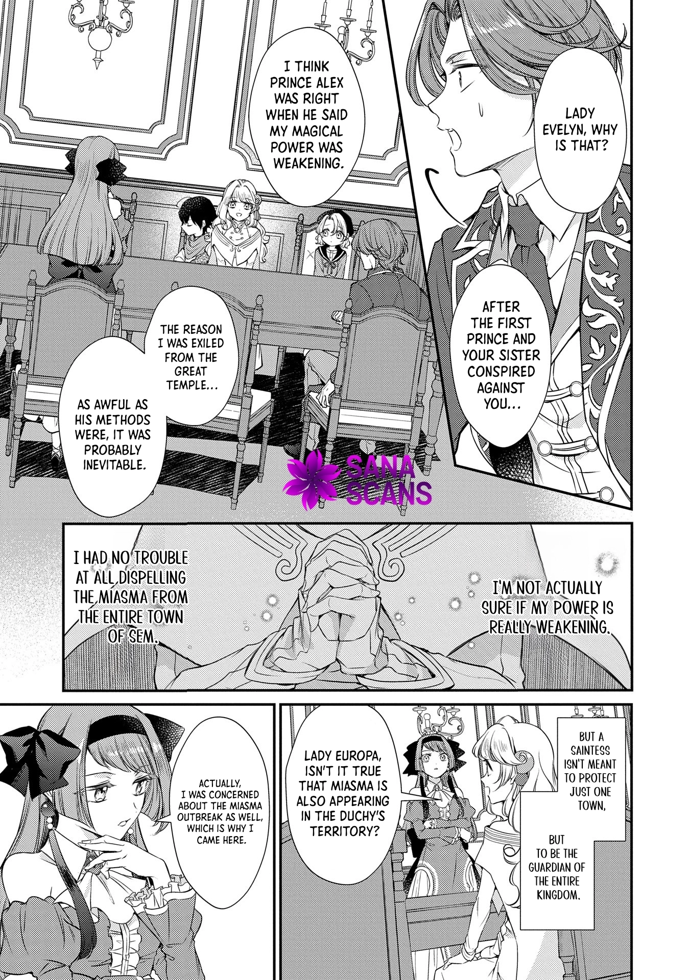 Even Exiled, She's Still the Beloved Saint! St. Evelyn's Weird and Wonderful Friends [Official] Chapter 7 - page 11
