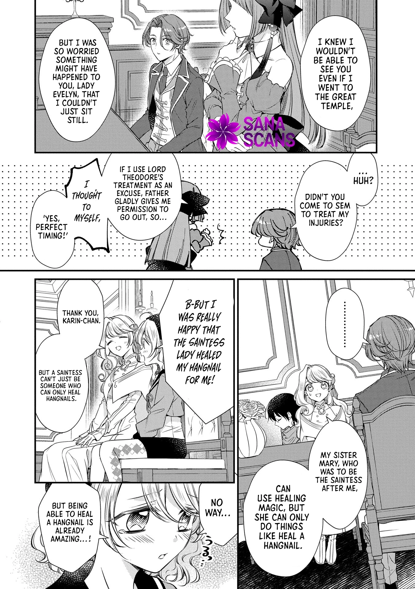 Even Exiled, She's Still the Beloved Saint! St. Evelyn's Weird and Wonderful Friends [Official] Chapter 7 - page 12