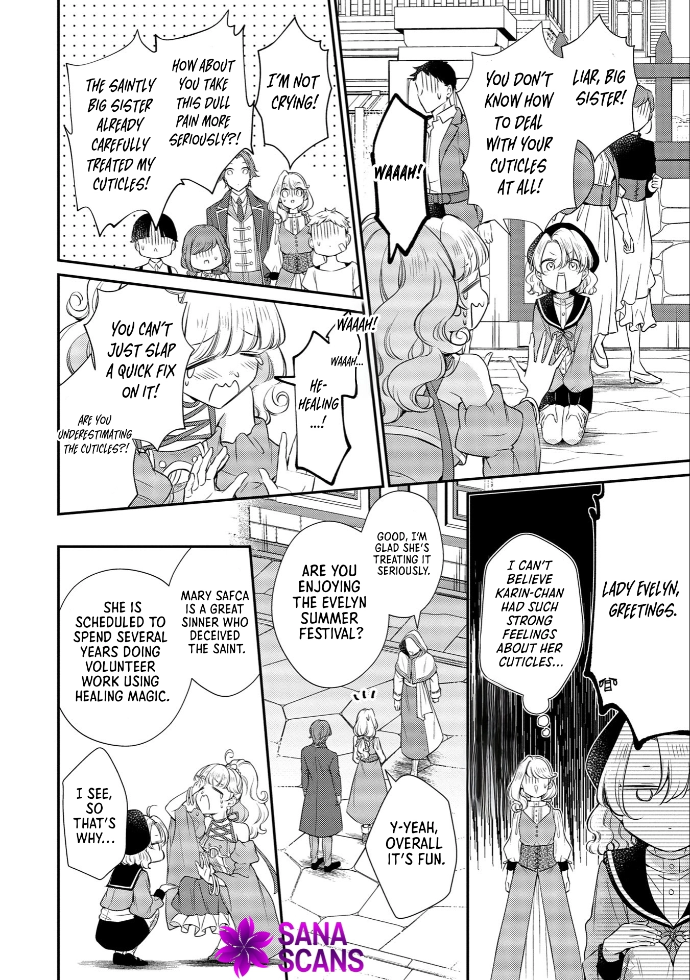 Even Exiled, She's Still the Beloved Saint! St. Evelyn's Weird and Wonderful Friends [Official] Chapter 9 - page 14