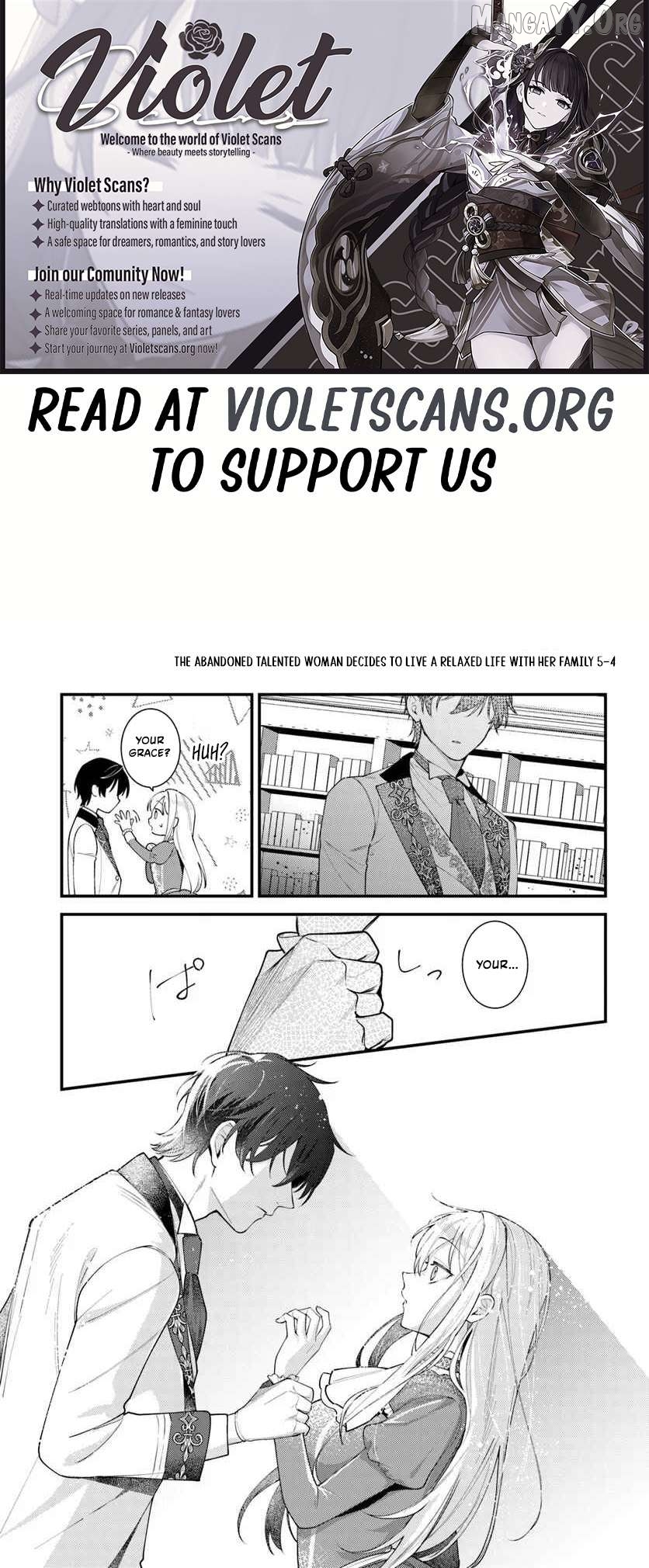 The Abandoned Talented Woman Decides to Live a Relaxed Life with Her Family Chapter 5.4 - page 1
