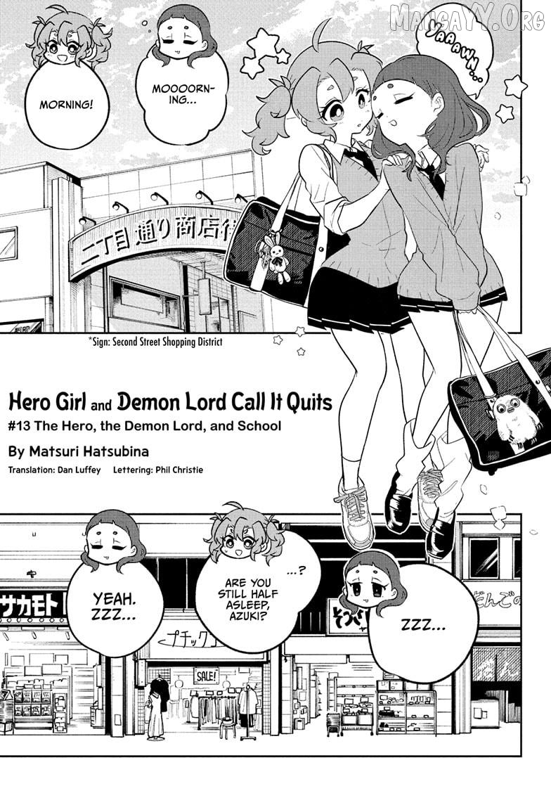 Hero Girl and Demon Lord Call It Quits Chapter 13 - page 1
