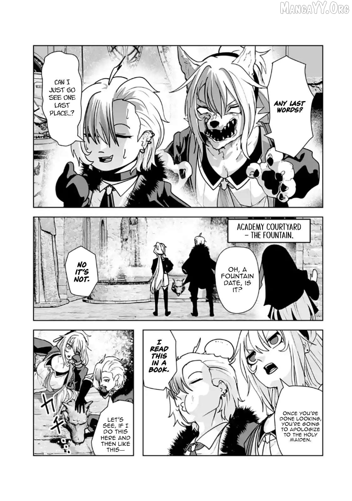 Akuyaku Kizoku ga Hirakinaotte Hametsu Furagu o Jitsuryoku de Hataki Otteitara, Itsunomanika Hirointachi Kara Eiyūshi Sareru yō ni Natta ken Chapter 3.1 - page 10
