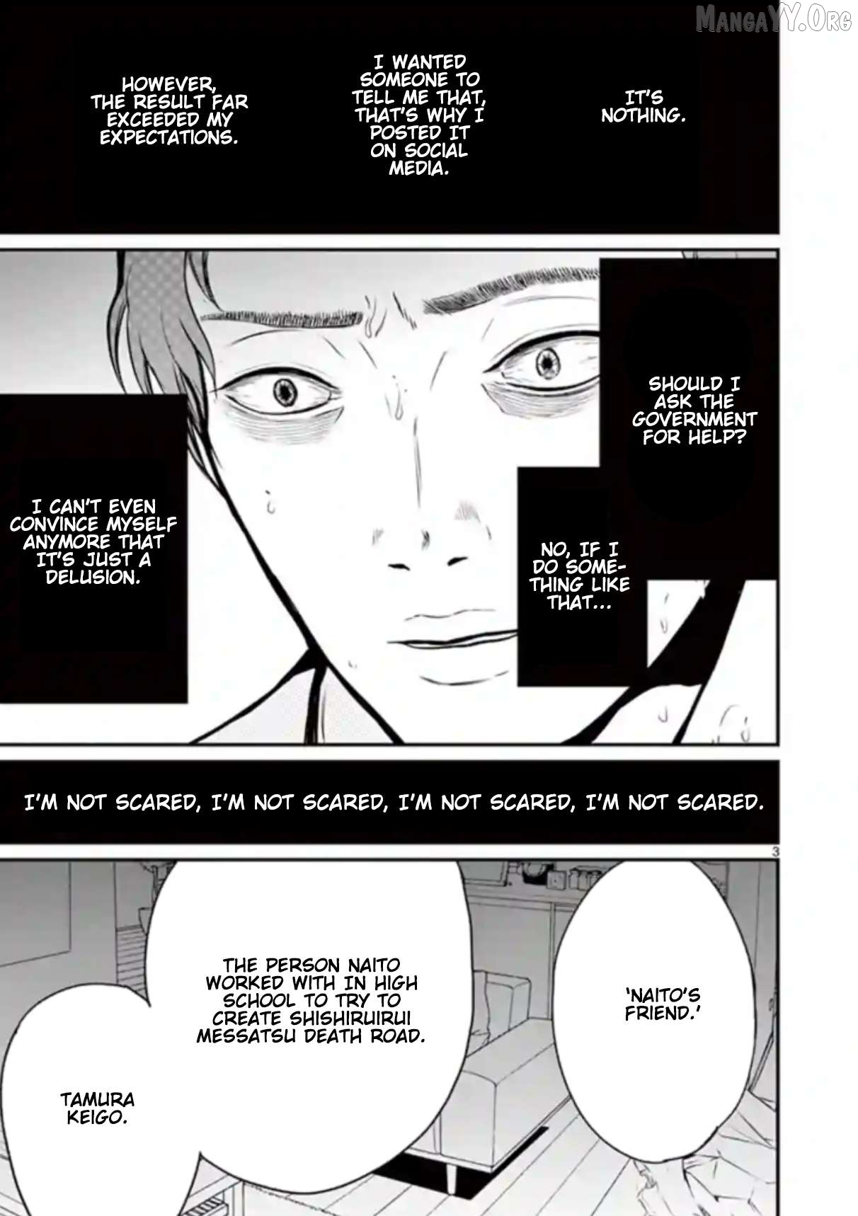 Naitou Shishiruirui Messatsu Death Road Chapter 8 - page 3