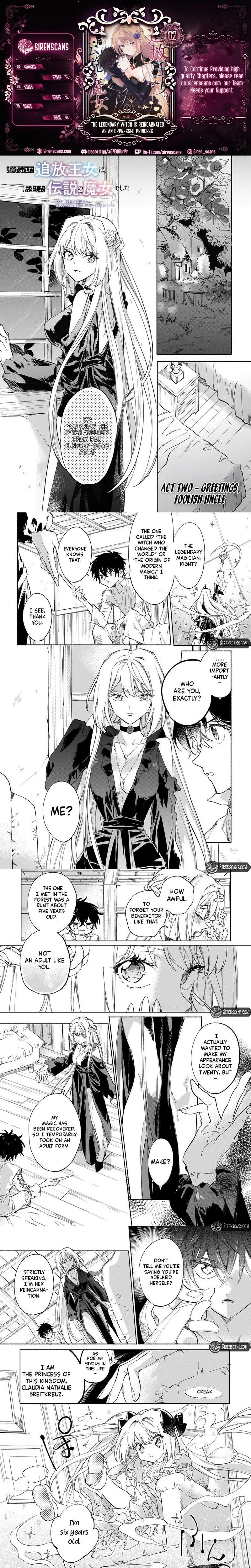 The Oppressed Princess Was a Reincarnated Legendary Magician Chapter 2 - page 1