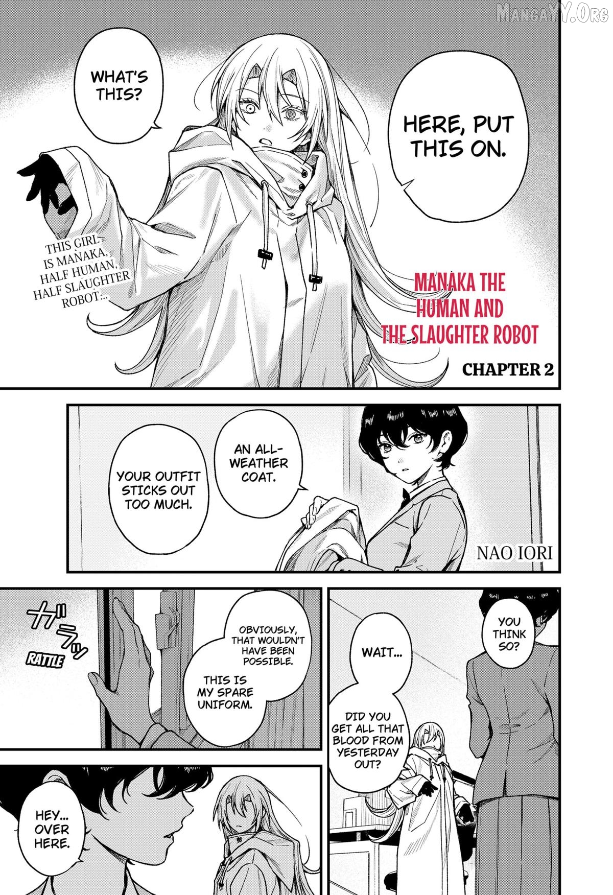 Manaka the Human and the Slaughter Robot Chapter 2 - page 1