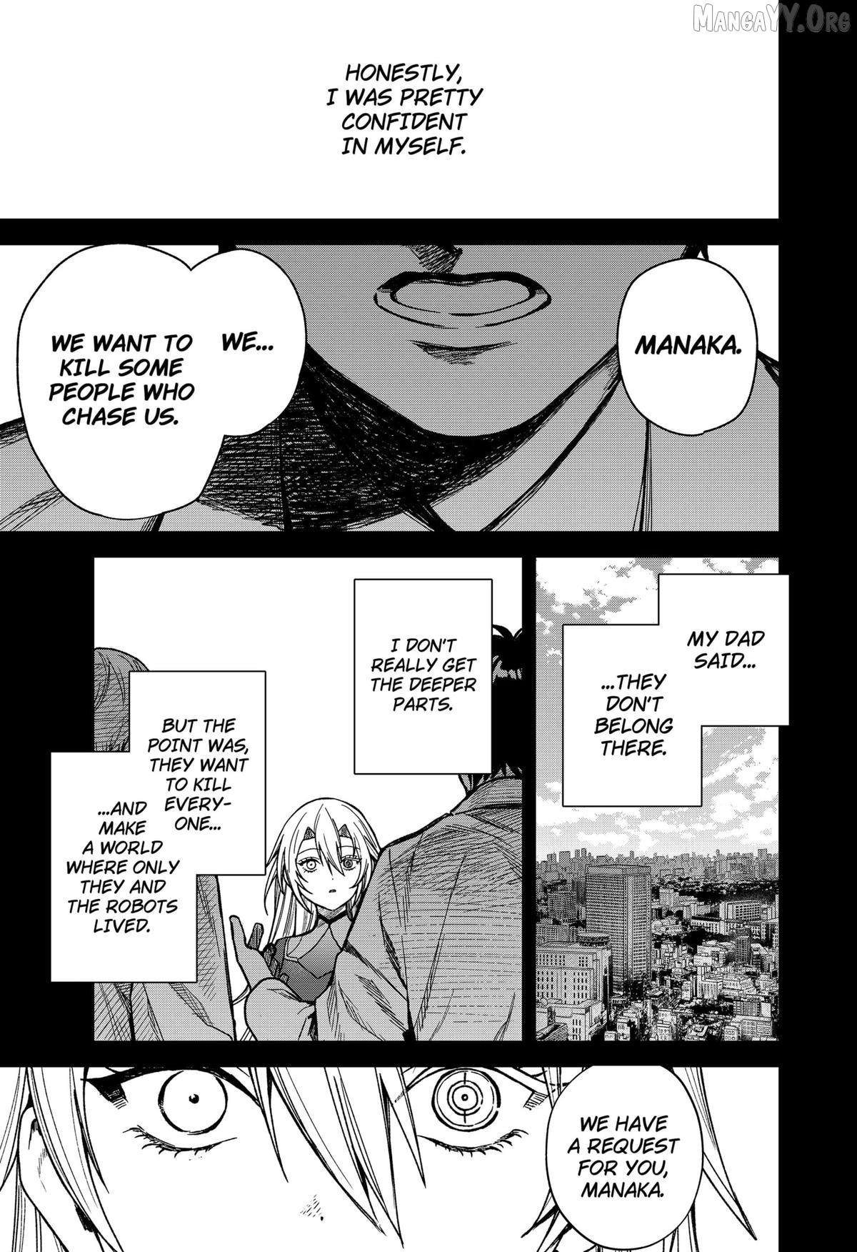 Manaka the Human and the Slaughter Robot Chapter 4 - page 15