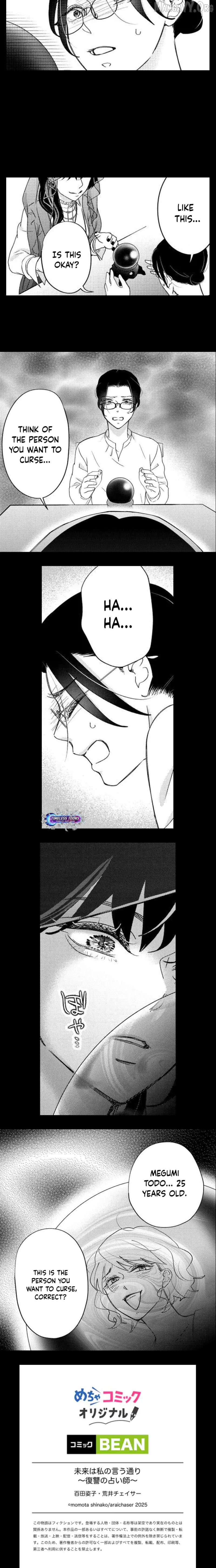 Mirai wa Watashi no Iu Toori: Fukushuu no Uranaishi Chapter 3 - page 9