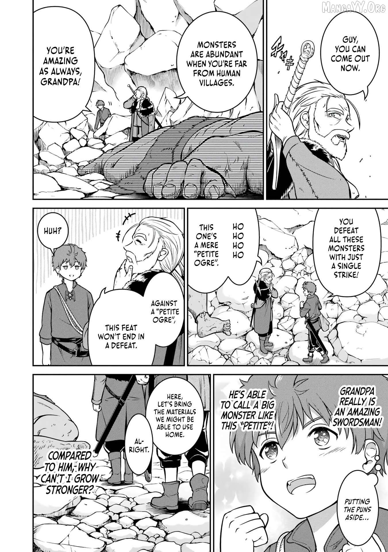 Ossan Boukensha no Okureta Eiyuu-tan - Kansha no Suburi o 1 nichi 1 man Kaishite itara, Kensei ga Deshi-iri Shigan ni Yatte Kita Chapter 1 - page 28