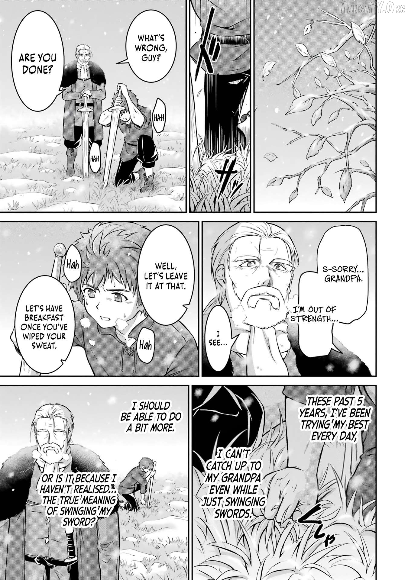Ossan Boukensha no Okureta Eiyuu-tan - Kansha no Suburi o 1 nichi 1 man Kaishite itara, Kensei ga Deshi-iri Shigan ni Yatte Kita Chapter 1 - page 29