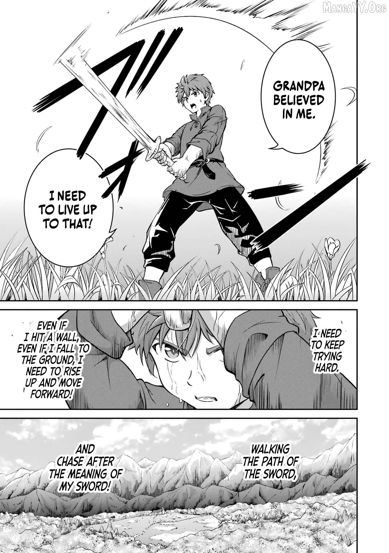 Ossan Boukensha no Okureta Eiyuu-tan - Kansha no Suburi o 1 nichi 1 man Kaishite itara, Kensei ga Deshi-iri Shigan ni Yatte Kita Chapter 1 - page 35