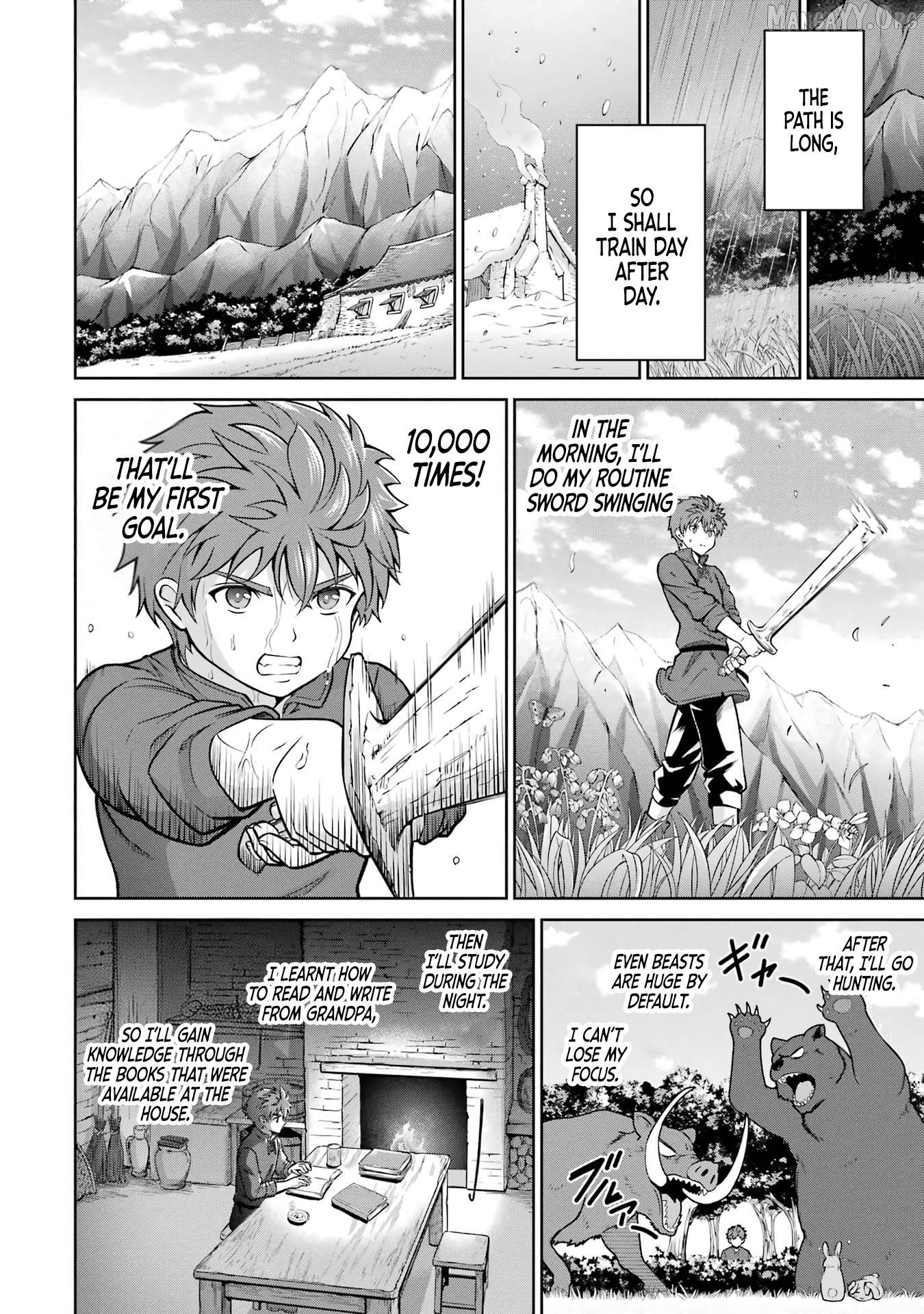 Ossan Boukensha no Okureta Eiyuu-tan - Kansha no Suburi o 1 nichi 1 man Kaishite itara, Kensei ga Deshi-iri Shigan ni Yatte Kita Chapter 1 - page 44
