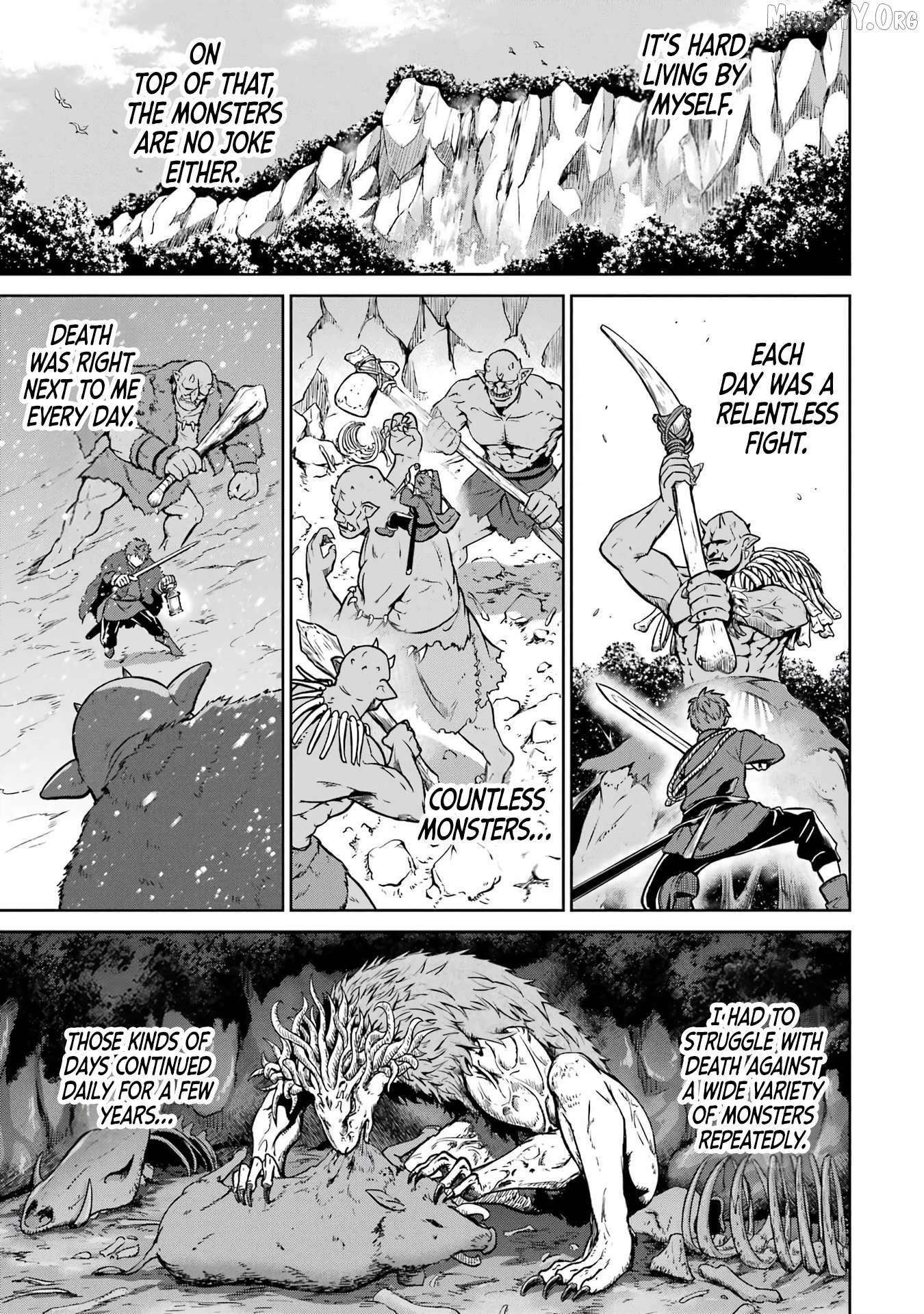 Ossan Boukensha no Okureta Eiyuu-tan - Kansha no Suburi o 1 nichi 1 man Kaishite itara, Kensei ga Deshi-iri Shigan ni Yatte Kita Chapter 1 - page 45