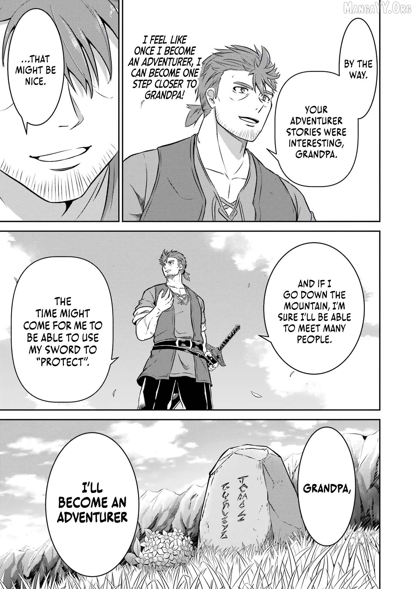 Ossan Boukensha no Okureta Eiyuu-tan - Kansha no Suburi o 1 nichi 1 man Kaishite itara, Kensei ga Deshi-iri Shigan ni Yatte Kita Chapter 1 - page 60