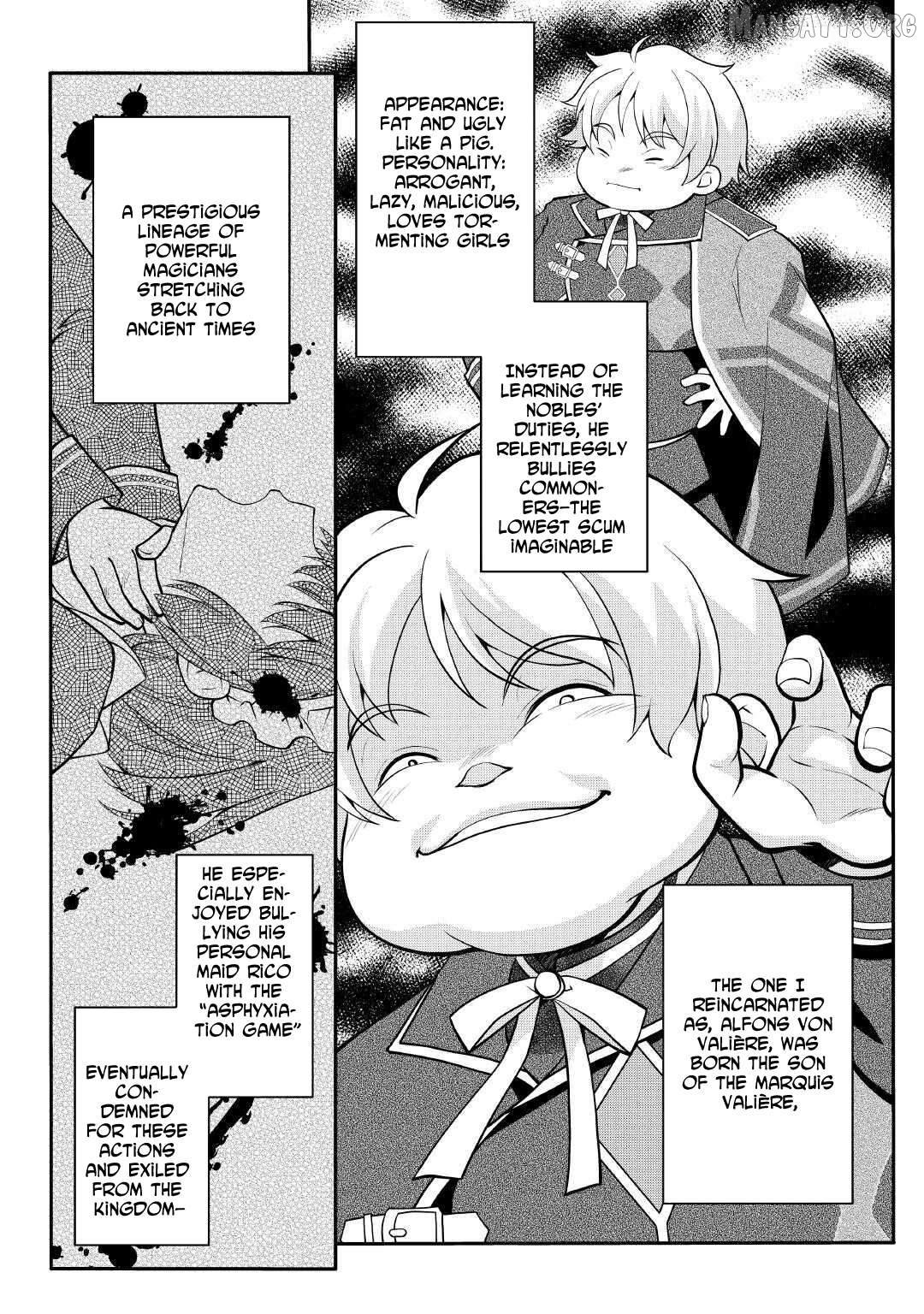 Joban de Bokorareru Kuzu Akuyaku Kizoku ni Tensei Shita Ore, Shinitakunakute Tsuyoku Nattara Shujinkou ni Kiraremashita Chapter 1 - page 6