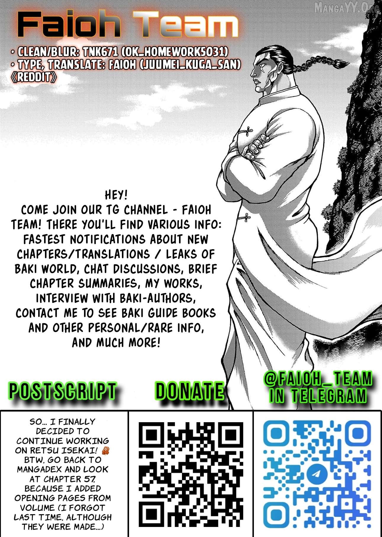 Baki Gaiden – Retsu Kaioh Isekai Tensei Shitemo Ikkō Kamawan! Chapter 60 - page 19
