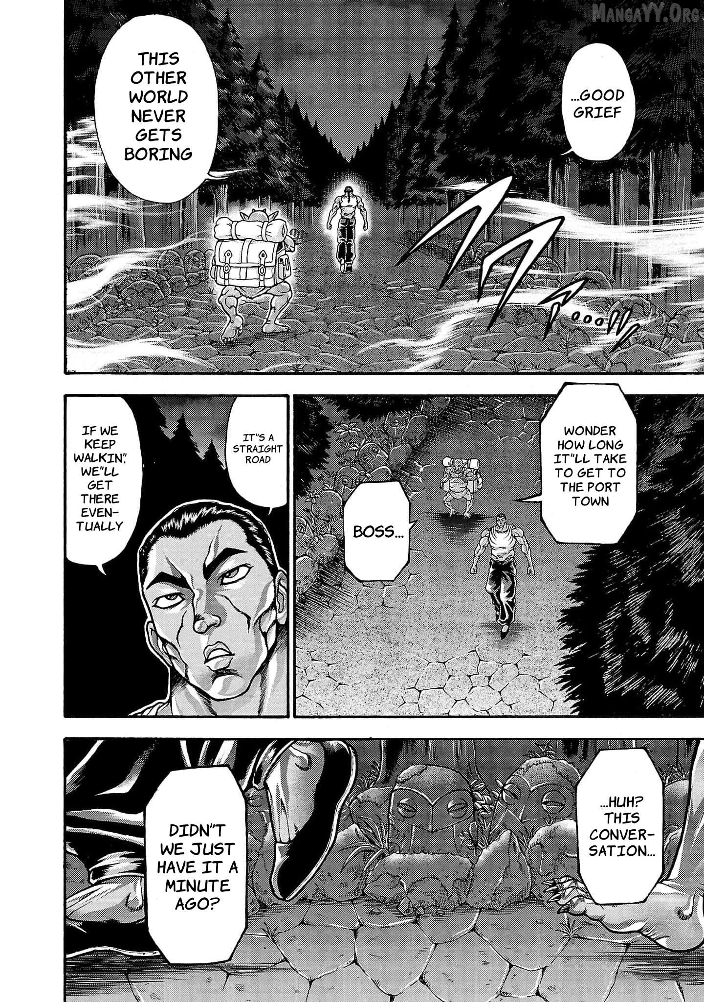 Baki Gaiden – Retsu Kaioh Isekai Tensei Shitemo Ikkō Kamawan! Chapter 62 - page 2