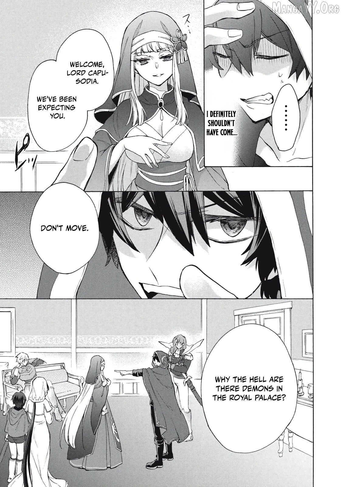 "Kukuku ....... He is the weakest of the Four Heavenly Kings." I was dismissed from my job, but somehow I became the master of a hero and a holy maiden. Chapter 16.2 - page 4