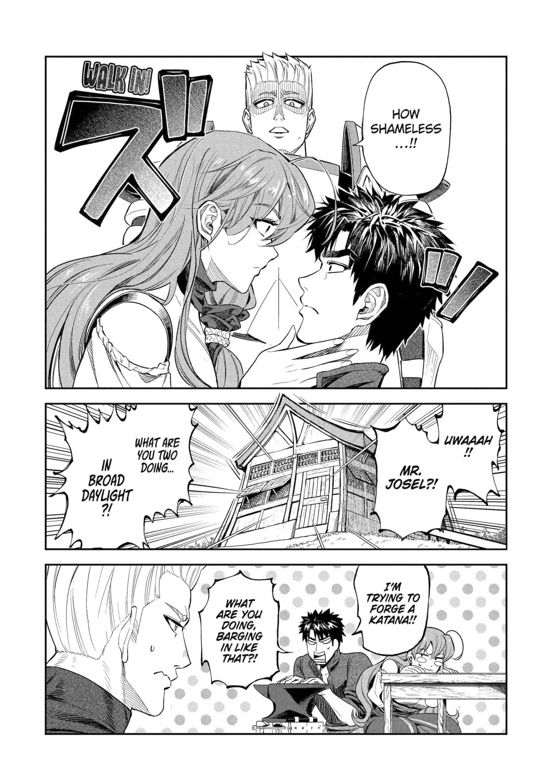 Isekai Toushou no Maken Seisaku Gurashi Chapter 14.4 - page 1