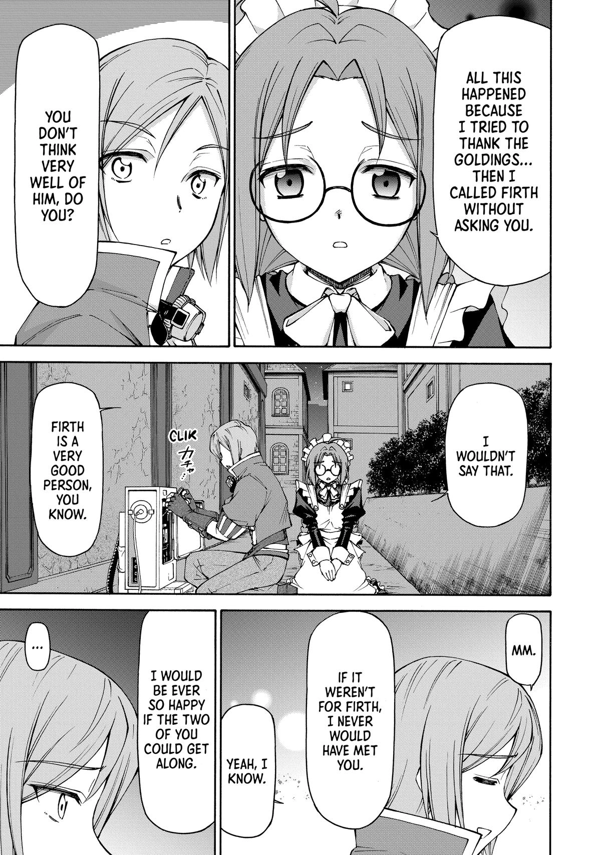 Maid nara Touzen desu. ~Nureginu wo Kiserareta Bannou Maid-san wa Tabi ni Deru Koto ni shimashita.~ Chapter 14 - page 11