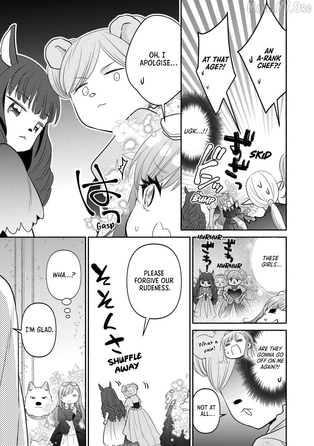 Tensei Youjo. Kamikemono to Ouji to, Saikyou no Ojisan Youhei-dan no Naka de Ikiru. Chapter 33 - page 8