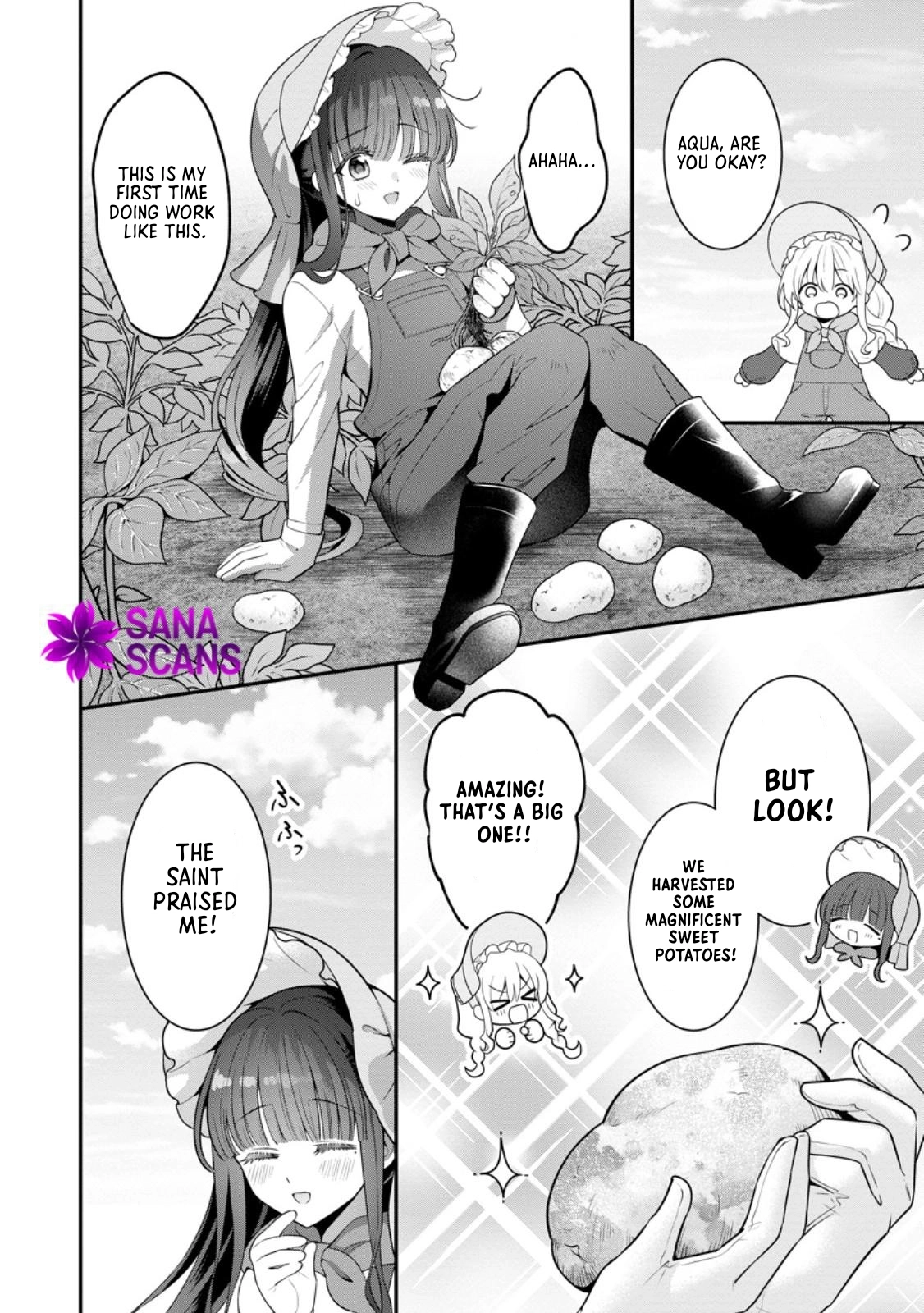 Tsuihou Seijo no Doronko Nouen Seikatsu: Itsunomanika Ringoku wo Sukutte Shimaimashita Chapter 15 - page 2