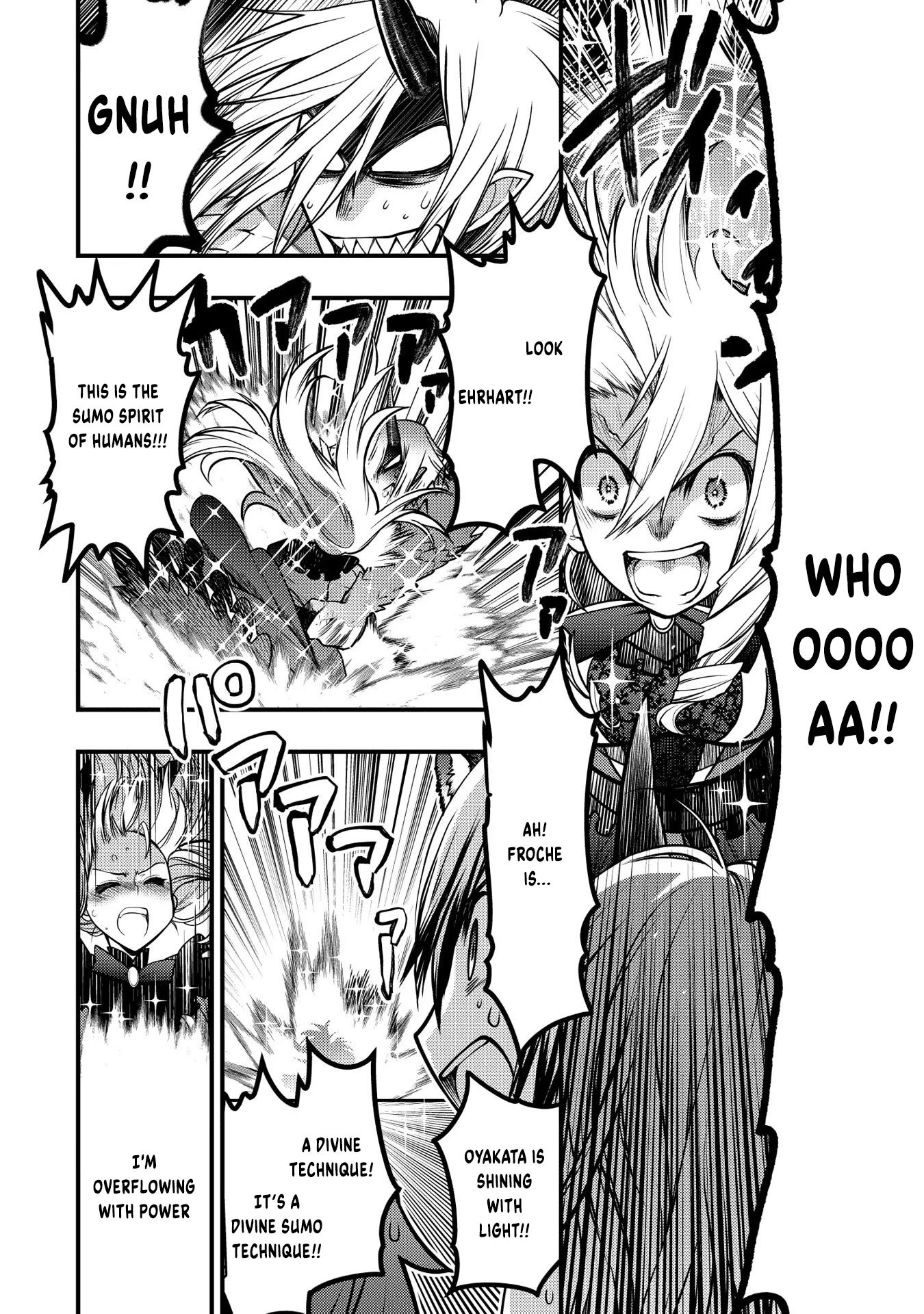Oozumou Reijou ~Seijo ni Hirateuchi wo Kuratta Shunkan Sumou Budatta Zense wo Omoidashita Akuyaku Reijou no Watashi wa sute Neko Ouji ni Chanko wo Furumaitai Haadosukoidosukoi~ Chapter 14 - page 15