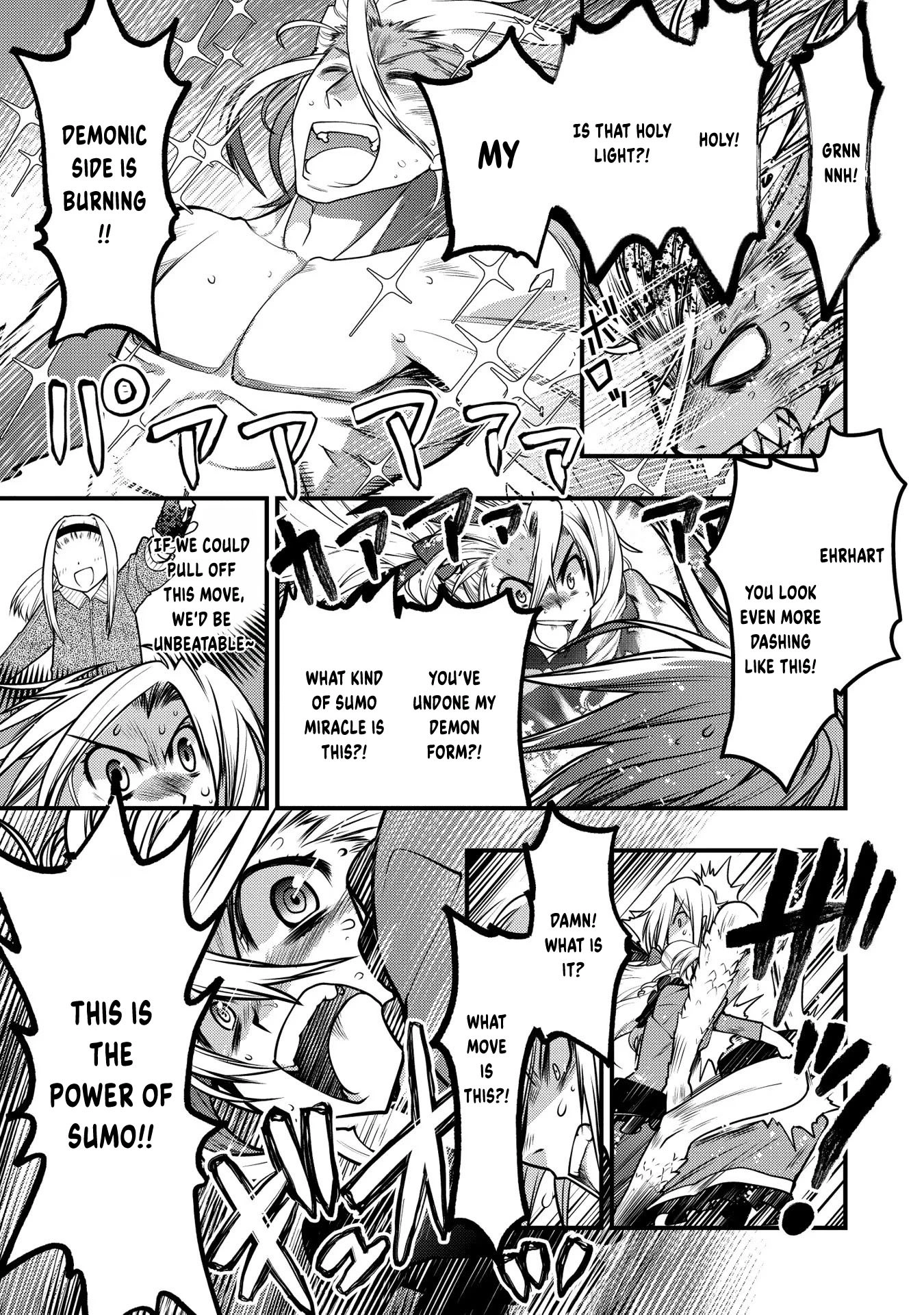 Oozumou Reijou ~Seijo ni Hirateuchi wo Kuratta Shunkan Sumou Budatta Zense wo Omoidashita Akuyaku Reijou no Watashi wa sute Neko Ouji ni Chanko wo Furumaitai Haadosukoidosukoi~ Chapter 14 - page 16