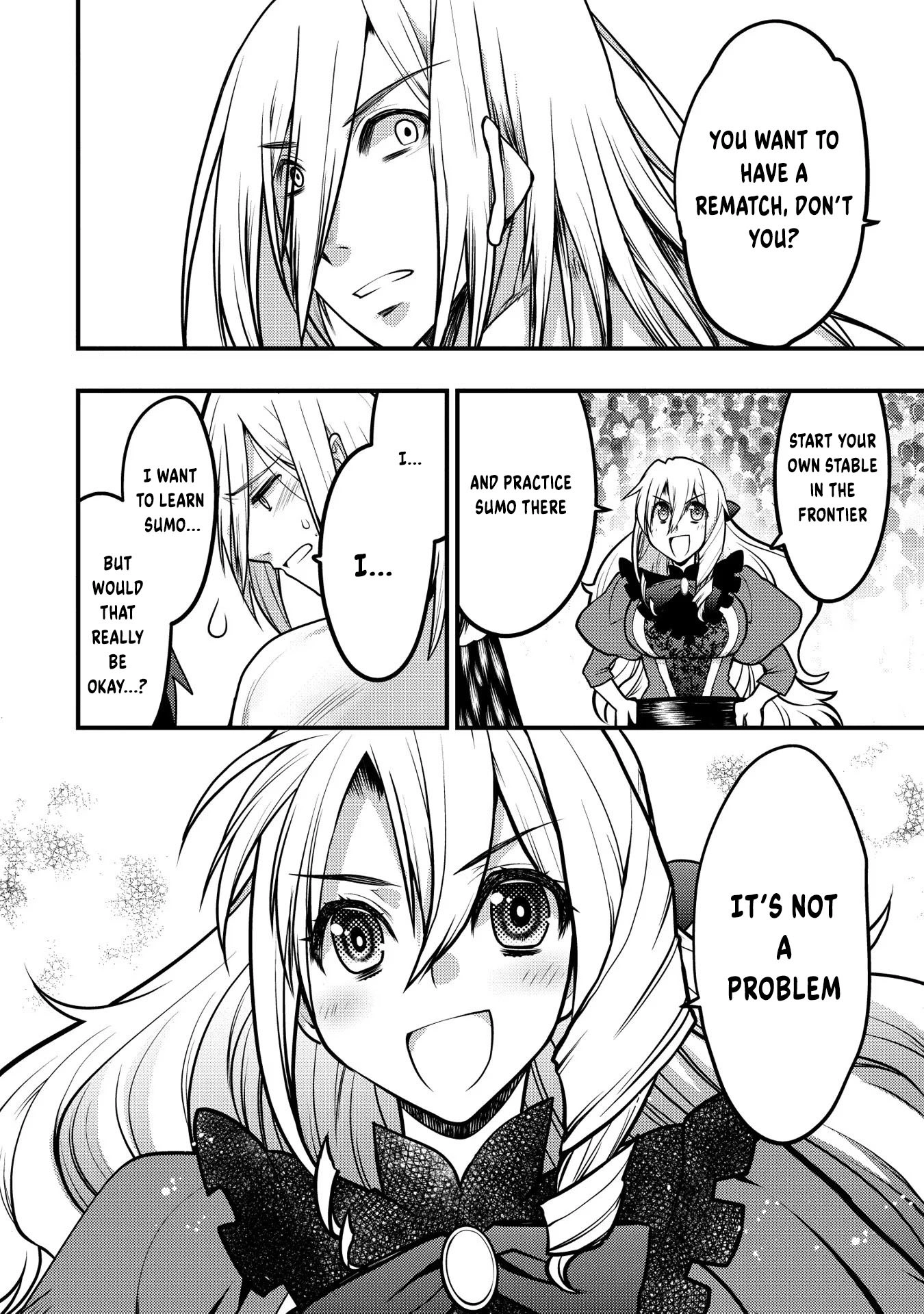 Oozumou Reijou ~Seijo ni Hirateuchi wo Kuratta Shunkan Sumou Budatta Zense wo Omoidashita Akuyaku Reijou no Watashi wa sute Neko Ouji ni Chanko wo Furumaitai Haadosukoidosukoi~ Chapter 14 - page 29
