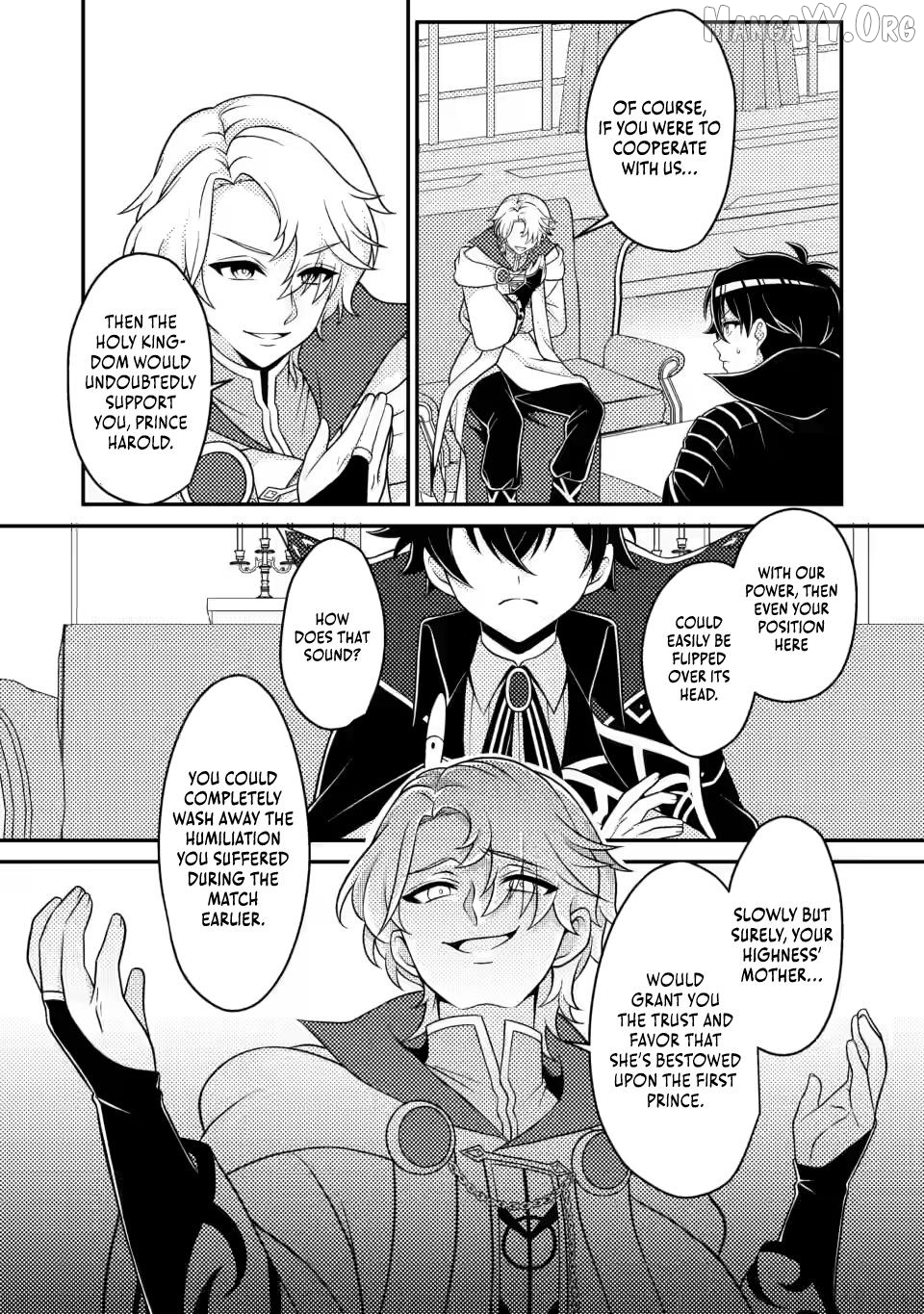 Munou no Akudou Ouji wa Ikinokoritai ~Ren'ai RPG no Akuyaku Mob ni Tensei Shita kedo, Gensaku Mushi shite Saikyou o Mezasu~ Chapter 14.2 - page 9