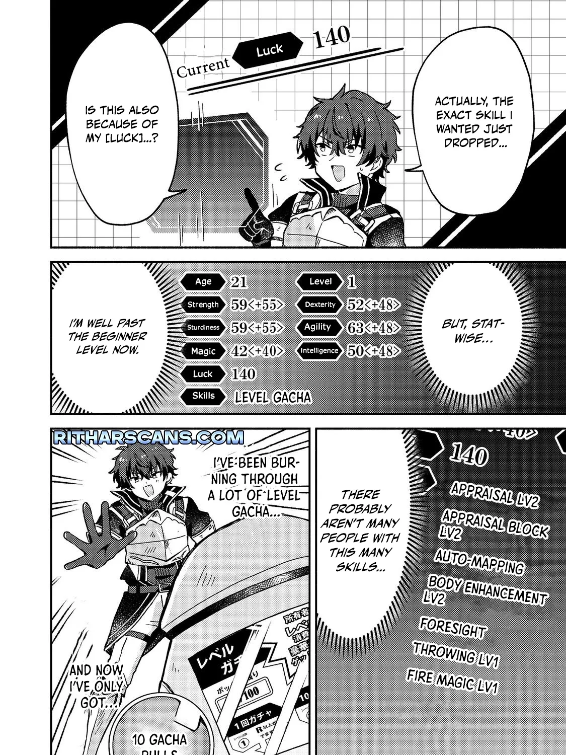 Level Gacha ~Hazure Status "Un" ga Kekkyoku Ichiban Juuyoudatta Ken~ Chapter 9 - page 41