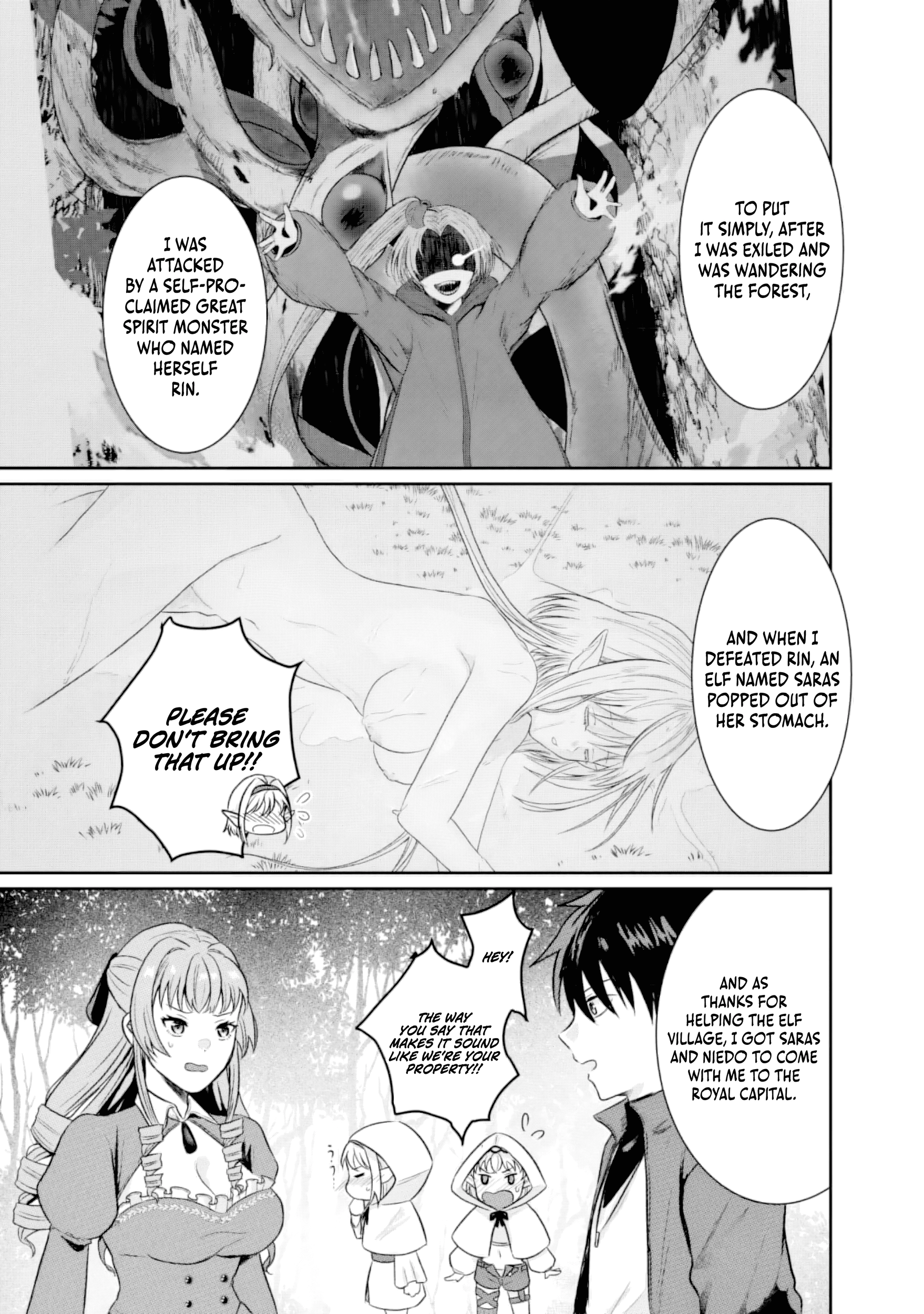 "Sono Hen no Kusa demo Kuttoke" to Tsuihou Sareta Munou Skill [Shokubutsugui] Mochi Tenseisha, Elf no Sato de Maboroshi no Shokubutsu o Tabete Musou Suru Chapter 14 - page 14