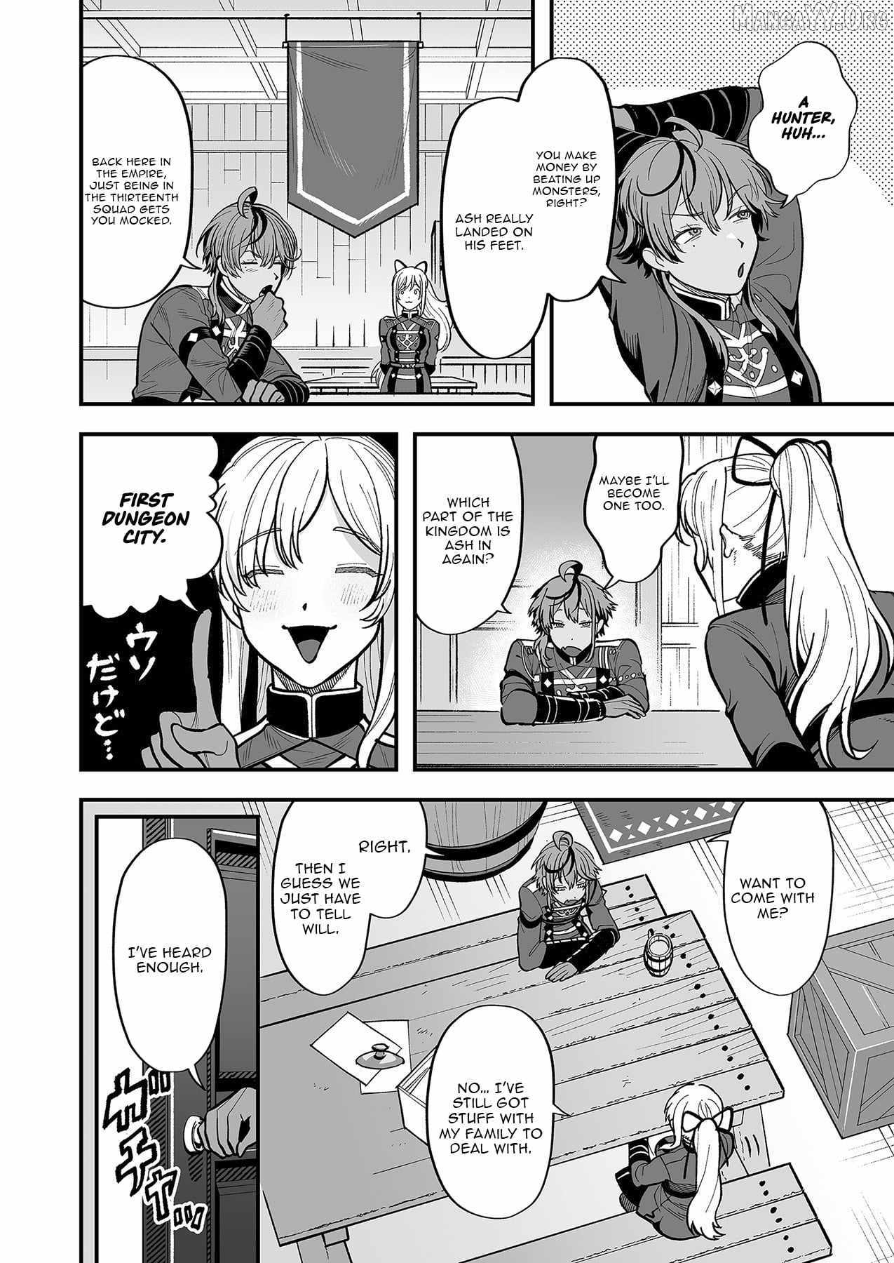 Haiiro no Ash ~Teikoku Kishidan wo Kubi ni Natta Ore wa Dungeon Toshi de Haiiro no Jinsei wo Hikkuri Kaesu~ Chapter 4 - page 3
