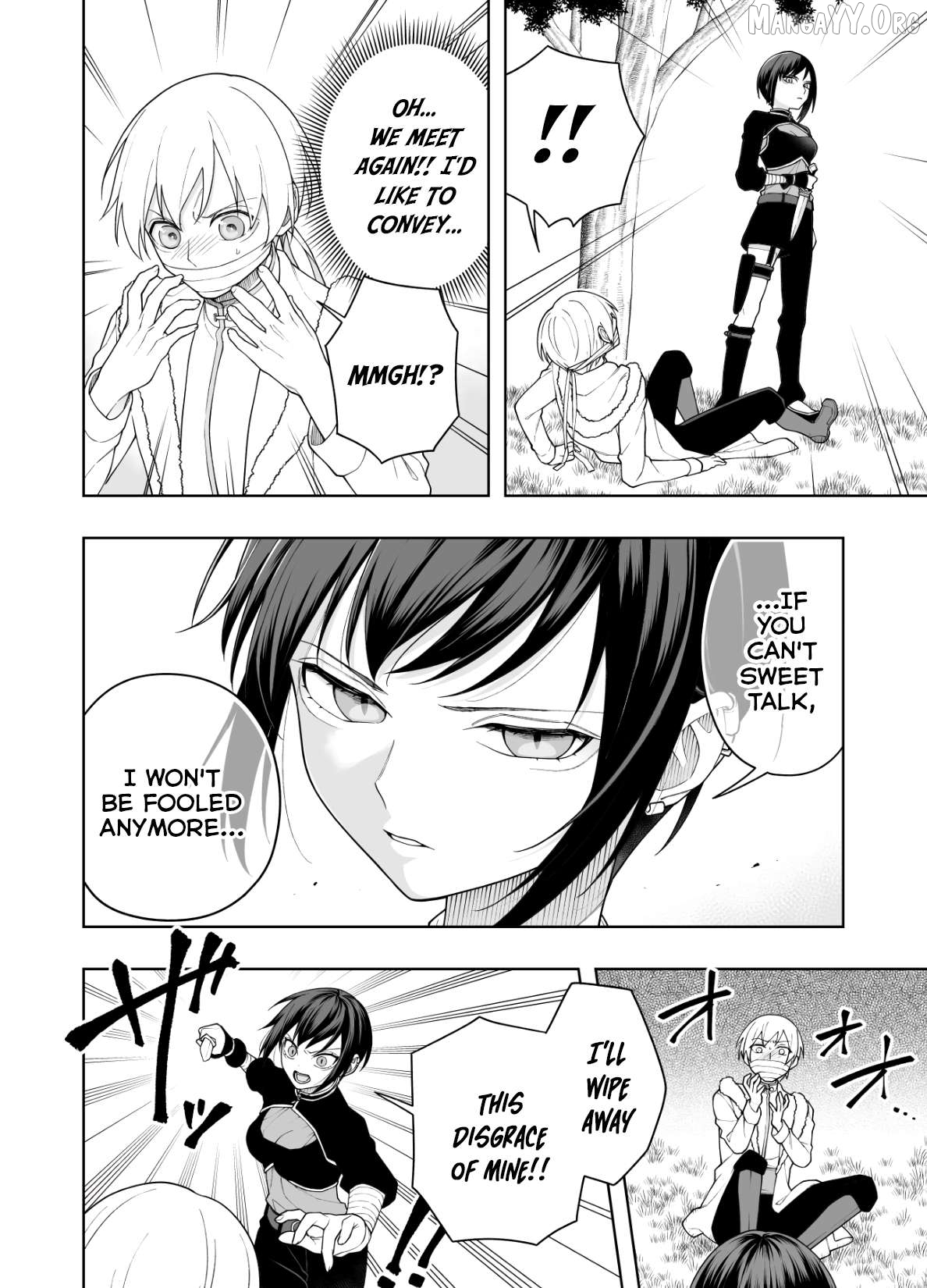 The king is about to be assassinated by an assassin, whilst the guards come in to rescue. Chapter 2 - page 2