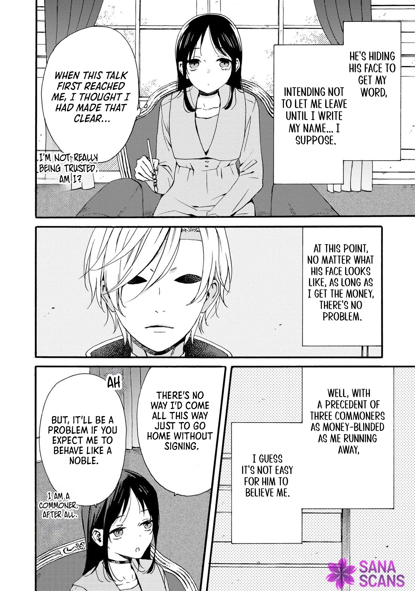 A Money-Loving Commoner's Contract Marriage with a Self-Doubting Noble Chapter 1 - page 6