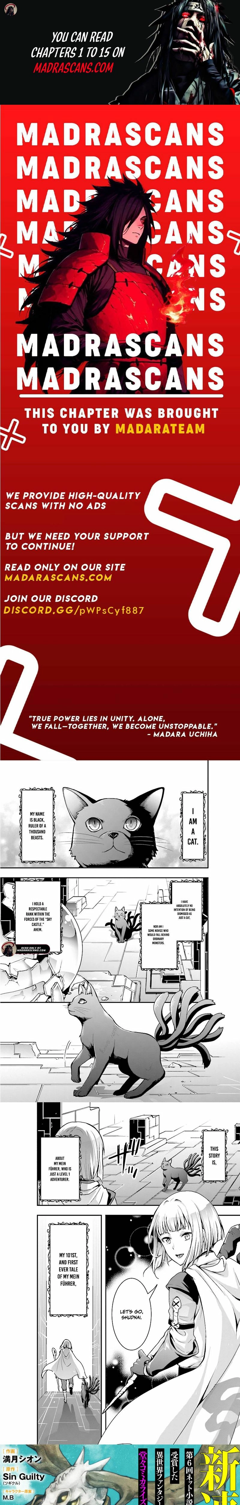 Sono Bouken-sha, Toriatsukai chuui. ~Shoutai wa Muteki no Geboku-tachi wo Suberu Isekai Saikyou no Madou-ou~ Chapter 1 - page 1