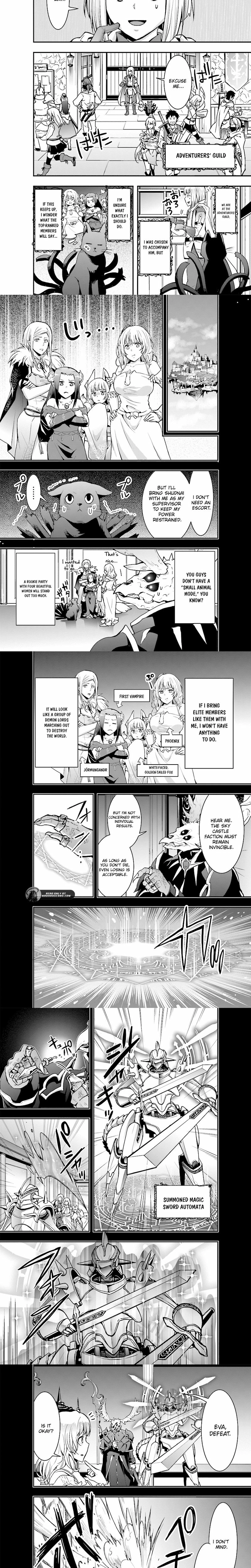 Sono Bouken-sha, Toriatsukai chuui. ~Shoutai wa Muteki no Geboku-tachi wo Suberu Isekai Saikyou no Madou-ou~ Chapter 2 - page 2