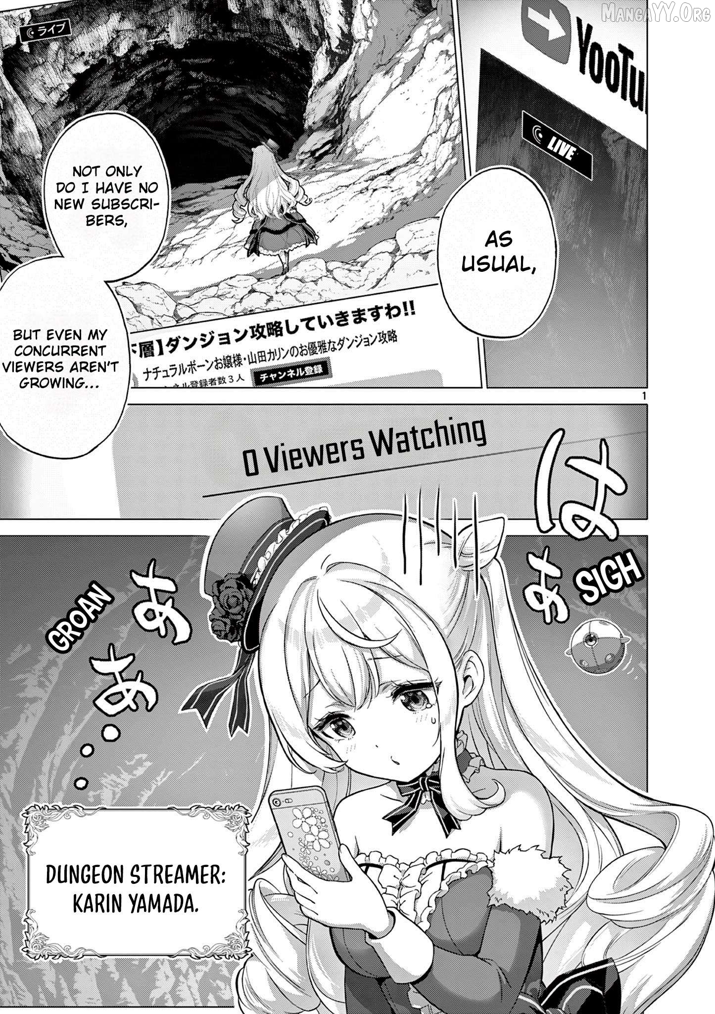 Ojousama-kei Teihen Dungeon Haishinsha, Meiwaku-kei wo Bokottara Bazutte Densetsu ni Nattemasu wa!? Chapter 1 - page 2