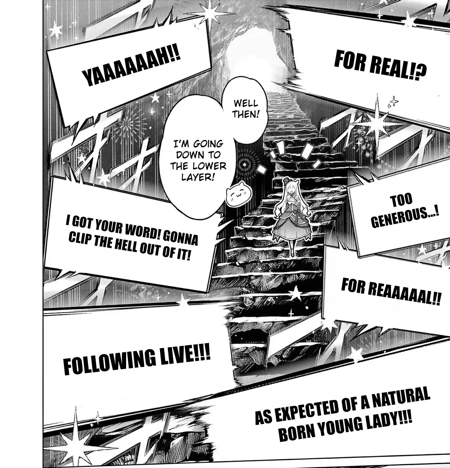 Ojousama-kei Teihen Dungeon Haishinsha, Meiwaku-kei wo Bokottara Bazutte Densetsu ni Nattemasu wa!? Chapter 5 - page 43