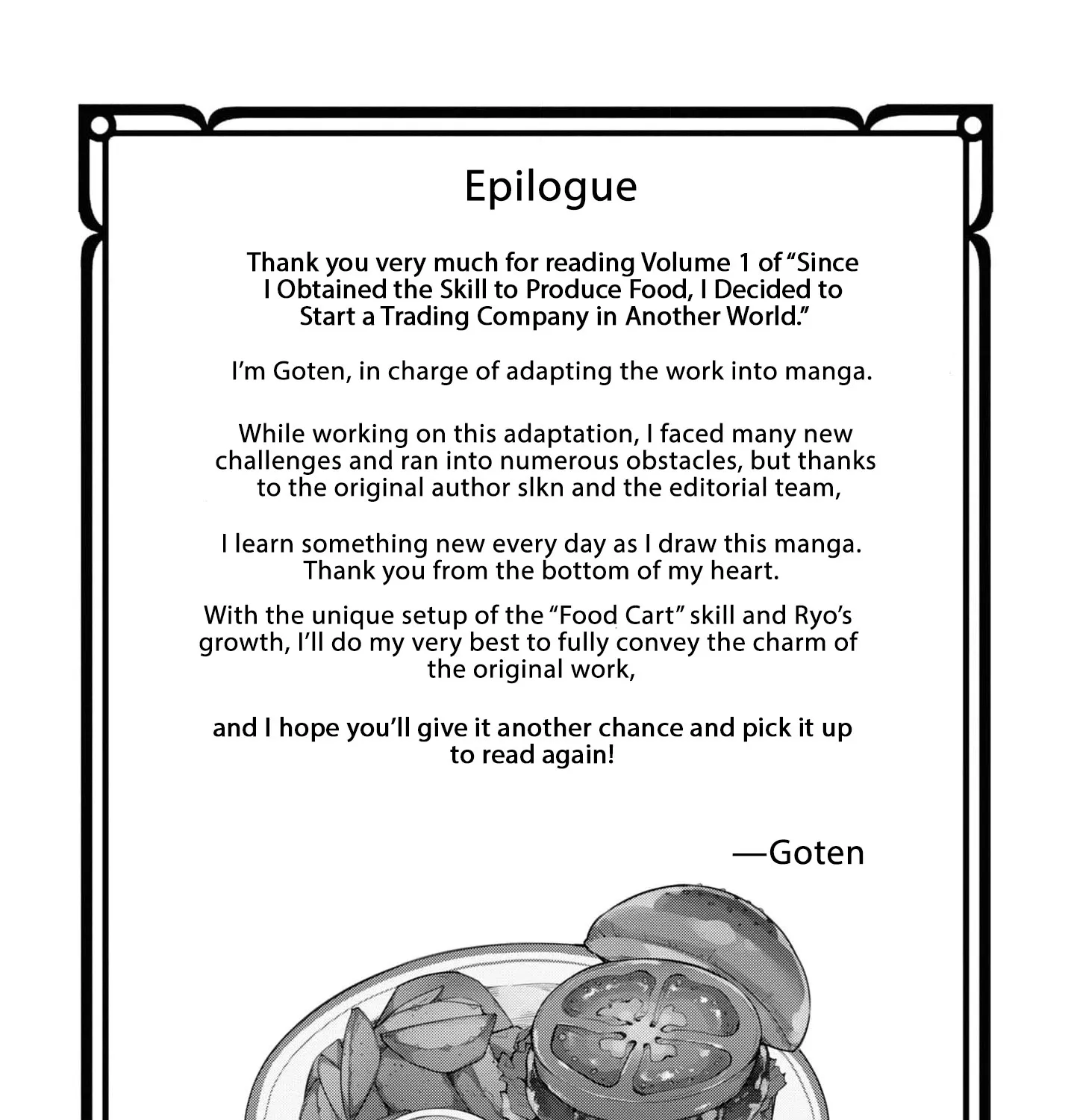 With My Food Creation Skill, I'll Build a Trading Company in Another World Chapter 9 - page 35