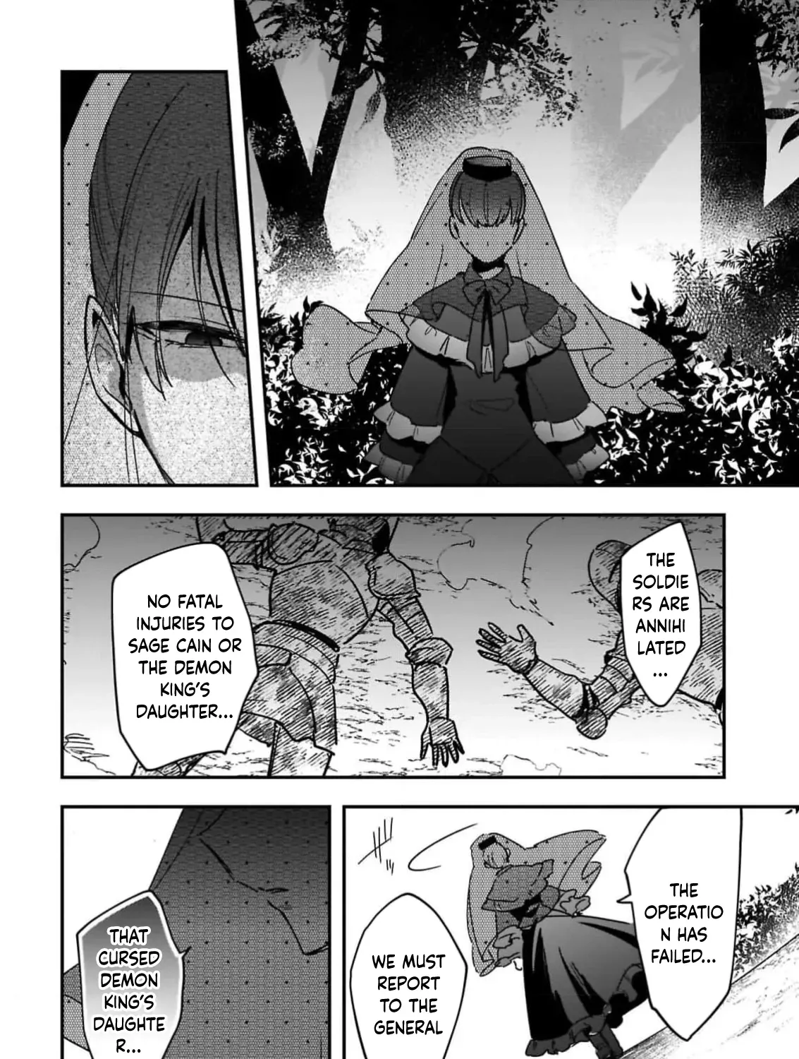 Tsuihou Saikyou Kuzu (?) Kenja no Henkyou Kosodate Slow Life Kuzu da to Kanchigaisaregachi na Saikyou no Zen'nin wa Maou no Musume wo Chouzetsu Iko ni Sodateageru Chapter 1 - page 113