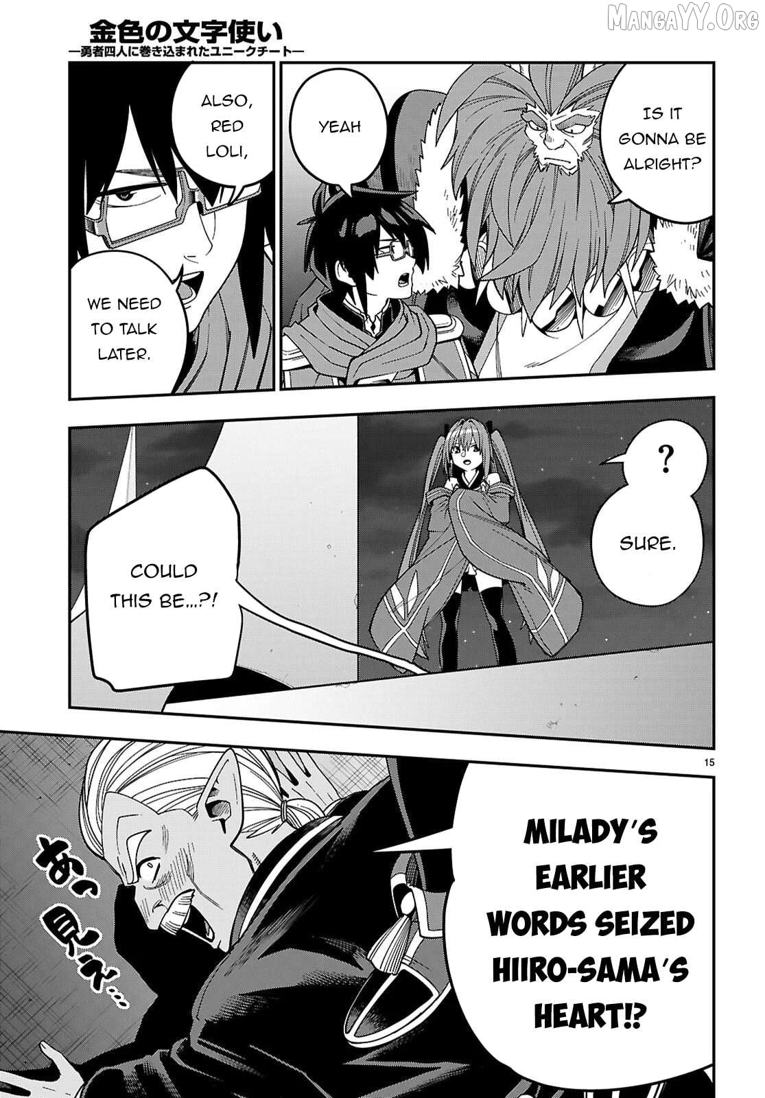 Konjiki no Moji Tsukai - Yuusha Yonin ni Makikomareta Unique Cheat Chapter 127 - page 16