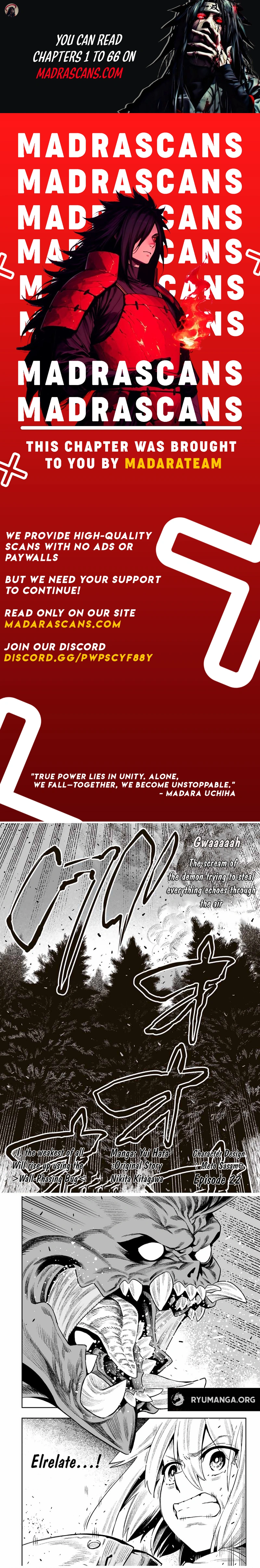 Saijaku na Boku wa "Kabenuke Bugs" de Nariagaru ~Kabe wo Surinuketara, Shokai Clear Houshuu wo Mugen Kaishuu Dekimashita!~ Chapter 22 - page 1