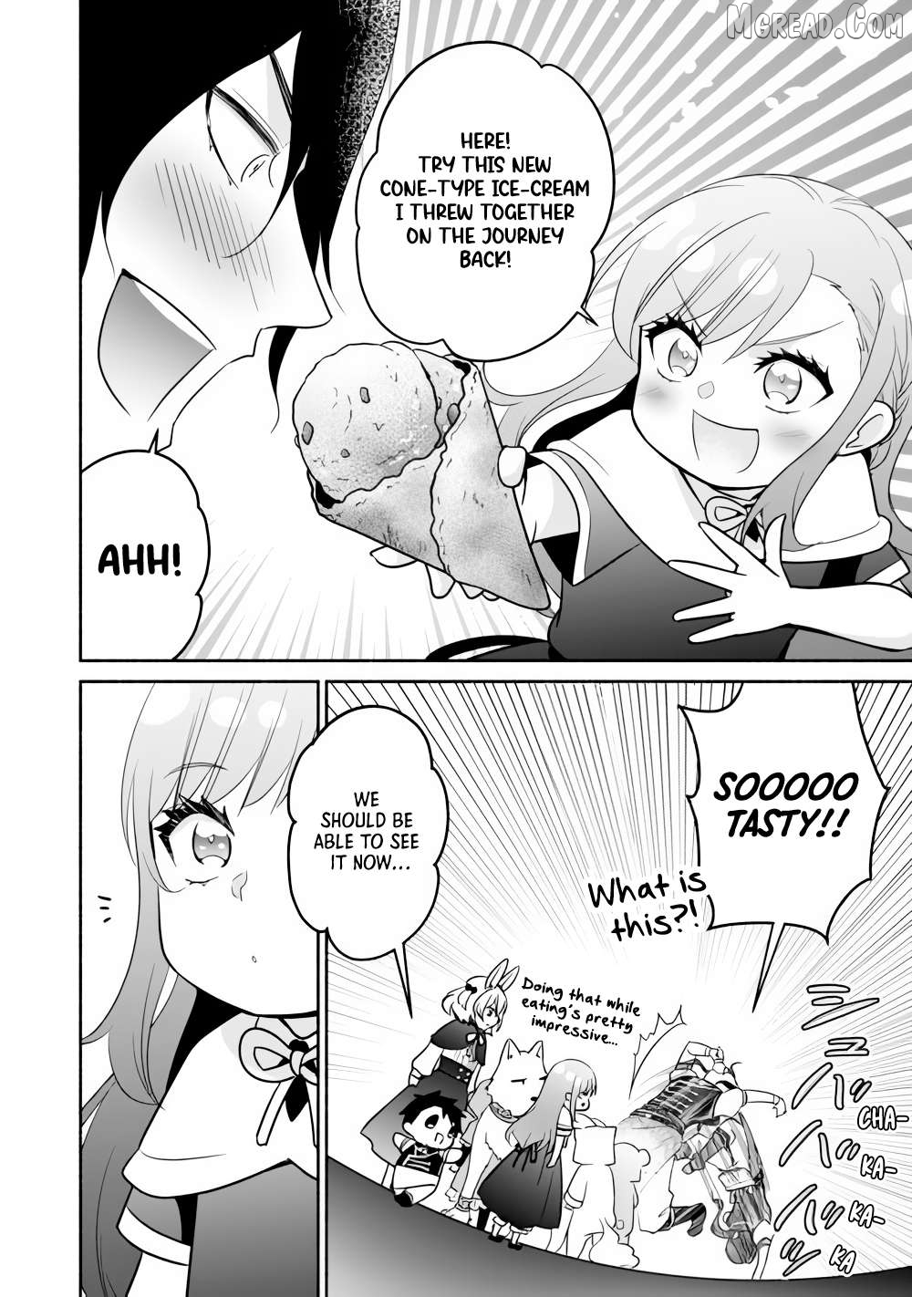 Tensei Youjo. Kamikemono to Ouji to, Saikyou no Ojisan Youhei-dan no Naka de Ikiru. Chapter 34 - page 2
