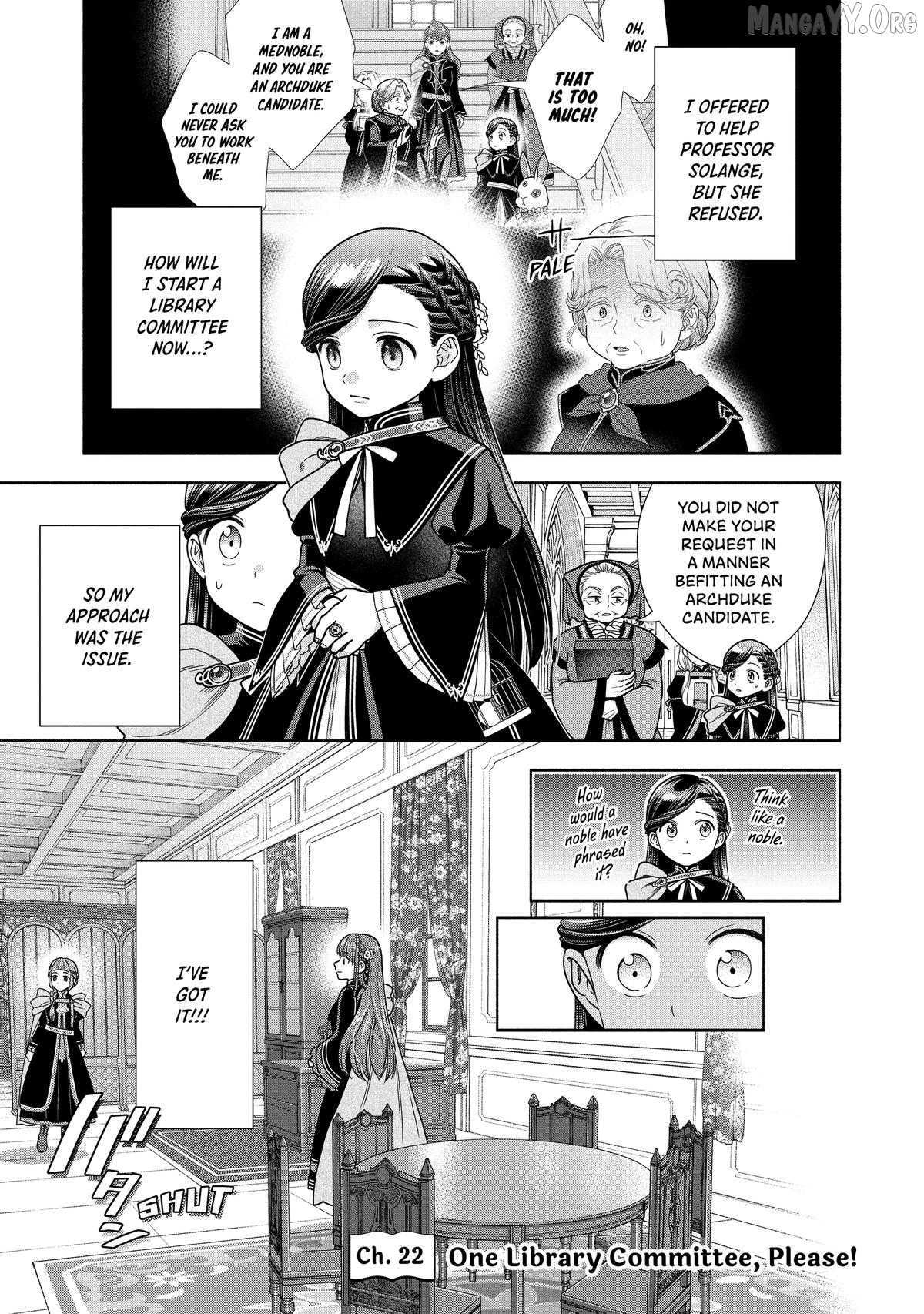 Honzuki No Gekokujou ~Shisho Ni Naru Tame Ni Wa Shudan Wo Erandeiraremasen~ Dai 4-Bu 「 Kizokuin No Toshokan Wo Sukuitai!」 Chapter 22 - page 7
