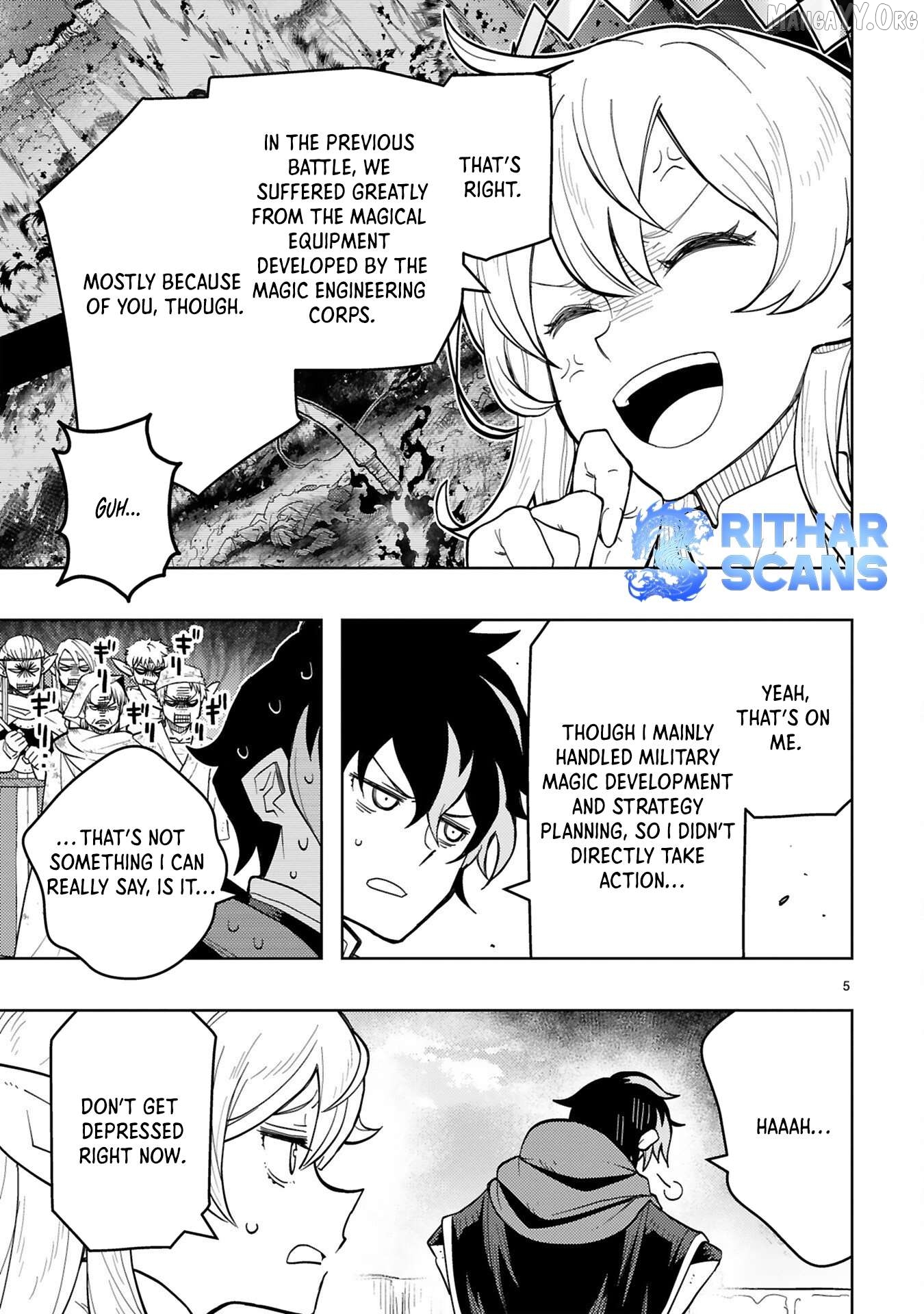 Shokei Sareta Saikyou no Gunnyou Majutsushi, Haisenkoku no Elf Hime to Kokka Saikensu ~ Sokoku yo Jama Suru no wa Kattedaga, Sono Majutsu Tsukutta no Ore na Node Kikanai ga? ~ Chapter 7 - page 5