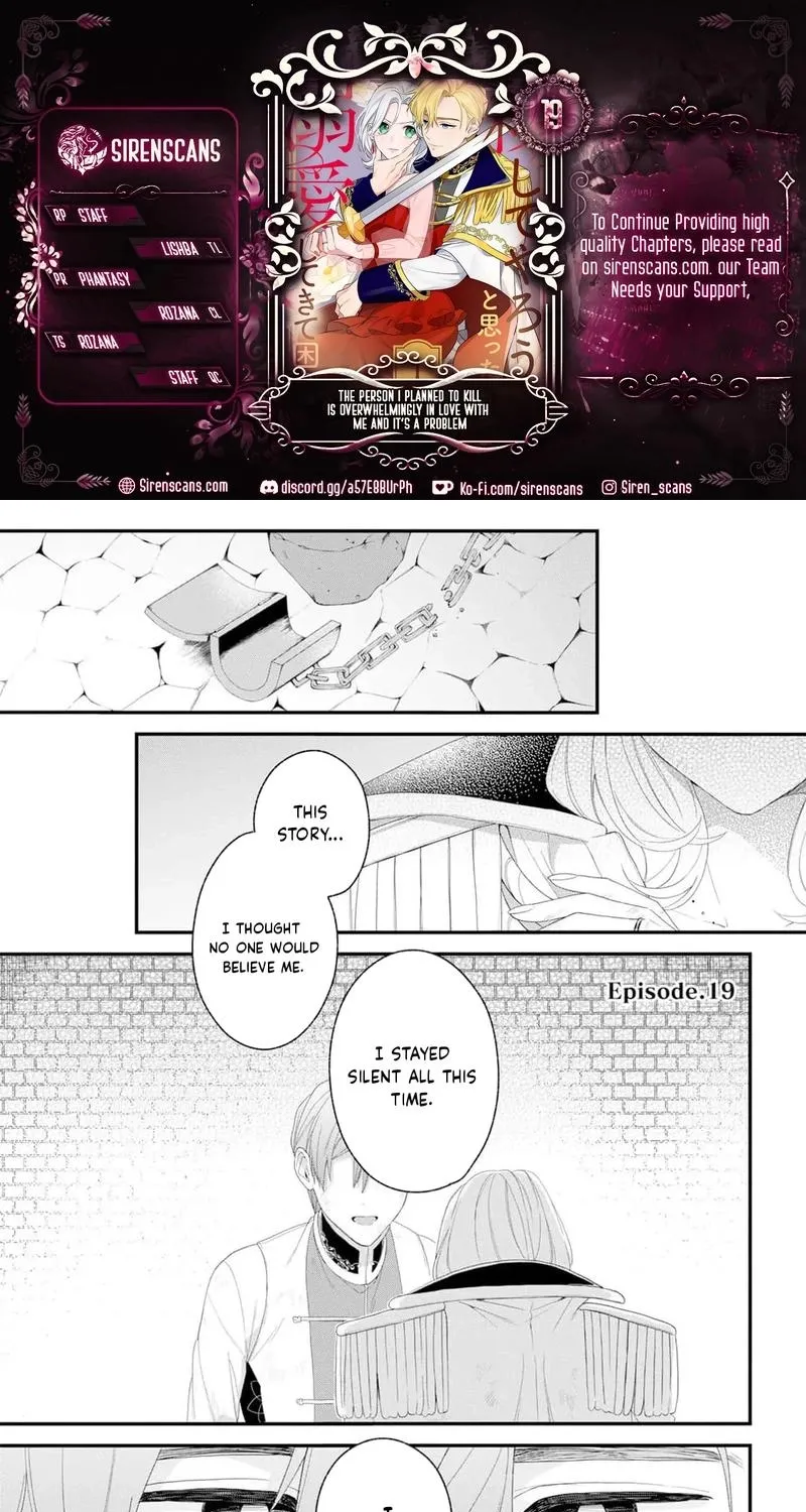 The Person I Planned to Kill Is Overwhelmingly in Love With Me and It’s a Problem Chapter 19 - page 1